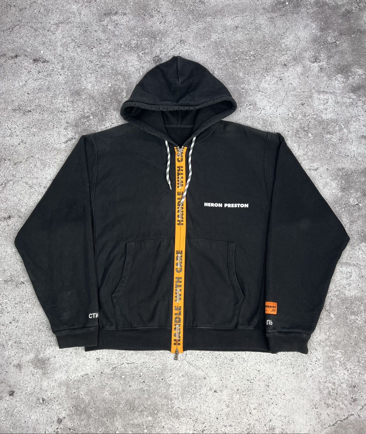 Heron Preston Heron Preston Handle With Care Zip Hoodie Size US L / EU 52-54 / 3 - 1 Thumbnail