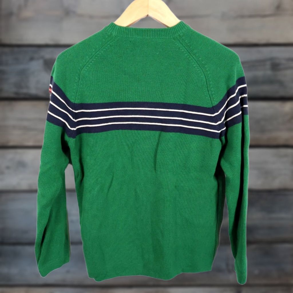 Abercrombie & Fitch VINTAGE Abercrombie & Fitch Sweater Mens Medium Green Striped Cotton Crewneck VTG Size US M / EU 48-50 / 2 - 1 Thumbnail