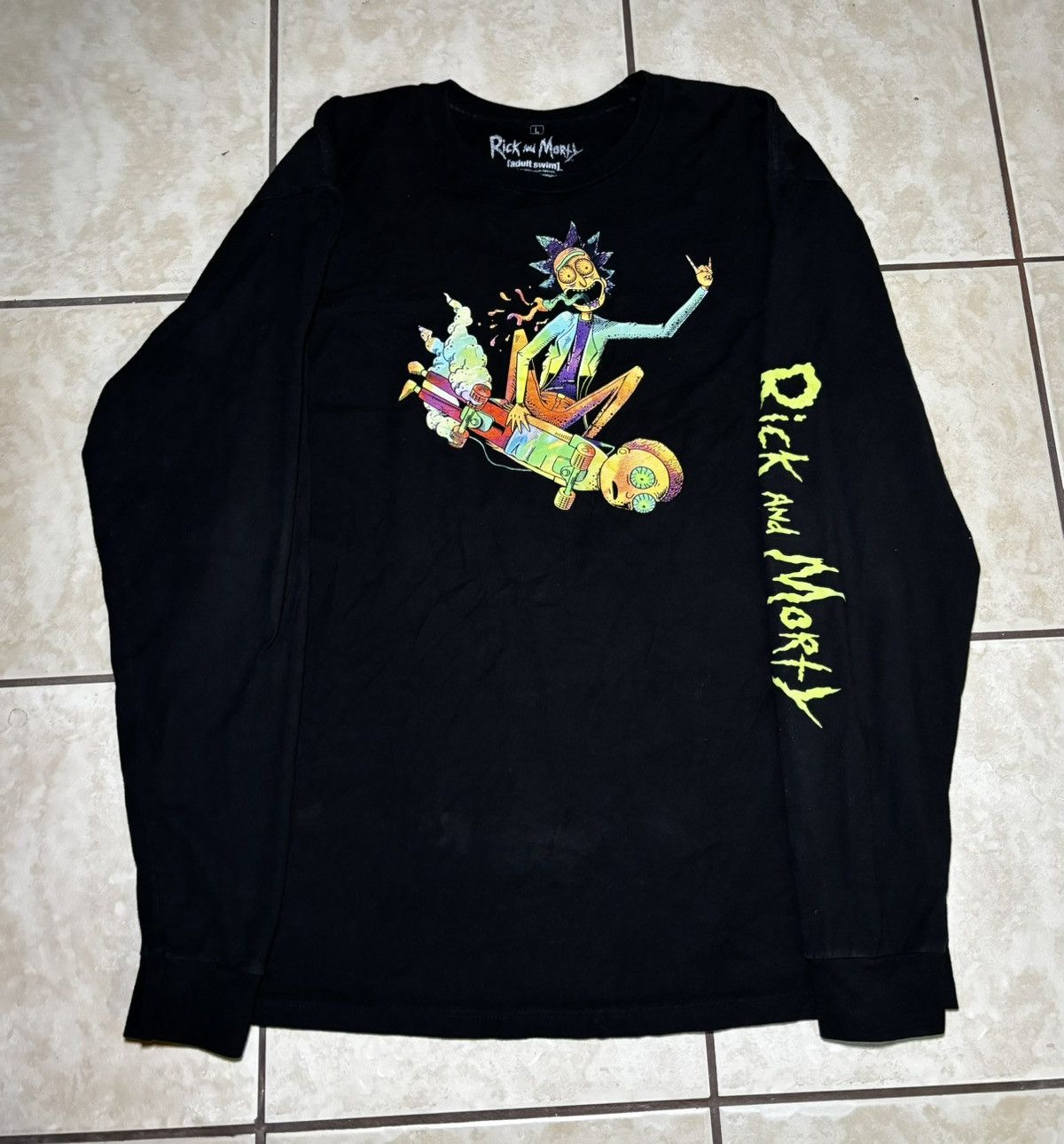 Other Black Rick and Morty long sleeve tee Size US L / EU 52-54 / 3 - 1 Preview