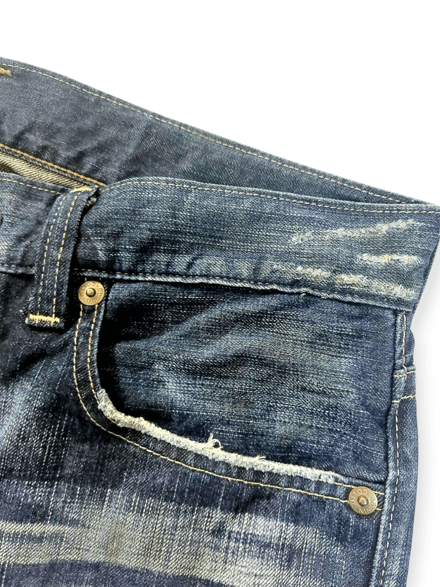 Edwin Edwin Blue Trip 503 Ripped Mudmax Flare Denim Size US 35 - 7 Thumbnail