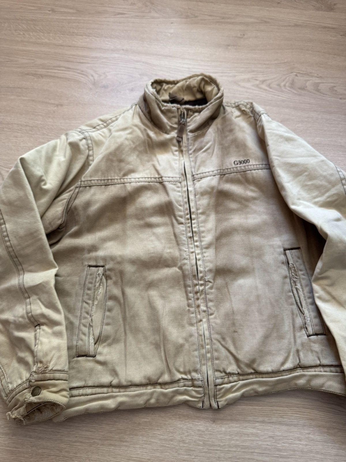 1620 Workwear Vintage 00’s G3000 Workwear Sunfaded Distressed Lined Jacket Size US XL / EU 56 / 4 - 5 Thumbnail