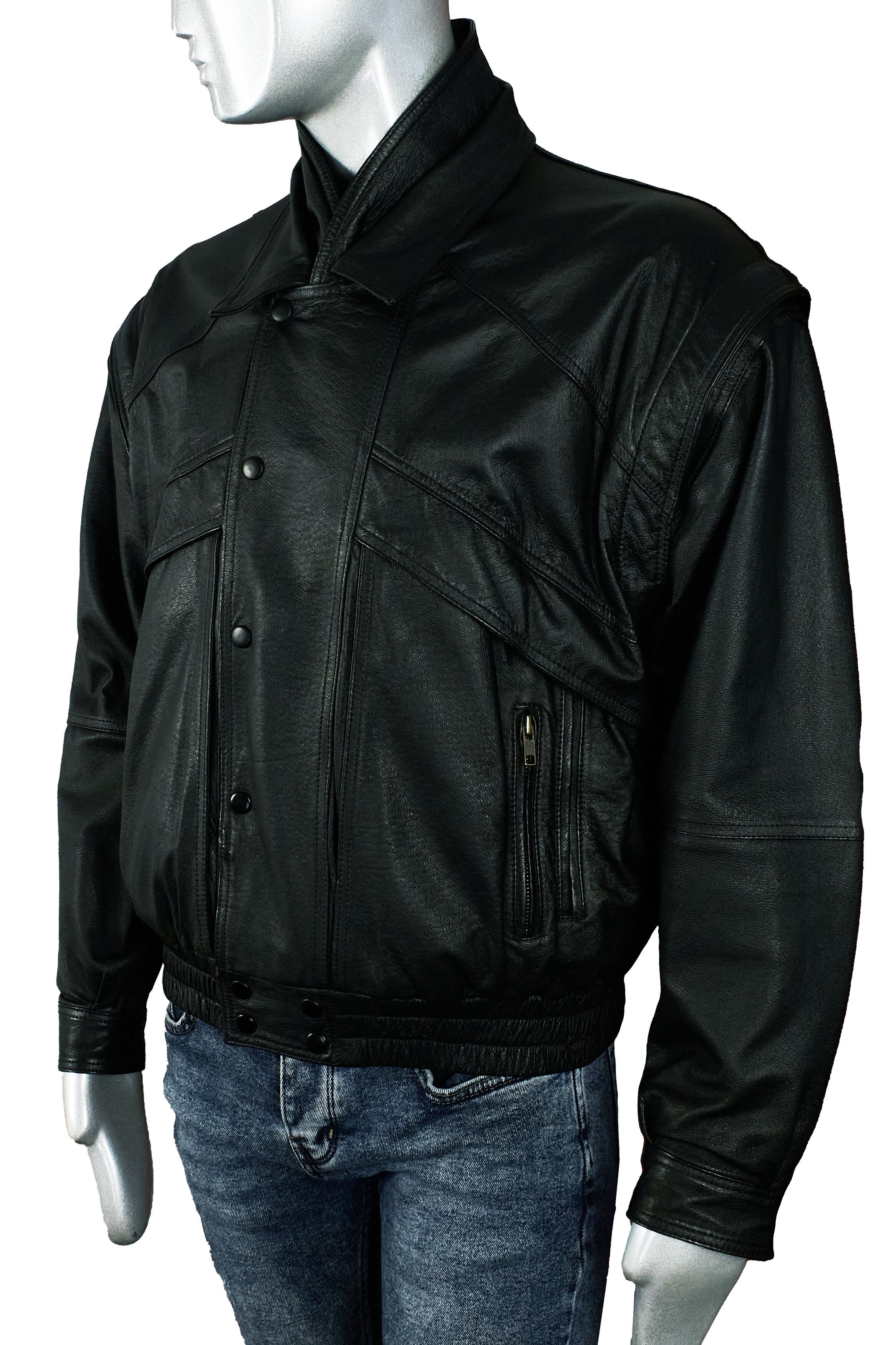Vintage Vintage black leather jacket, bomber, vest Size US M / EU 48-50 / 2 - 2 Preview