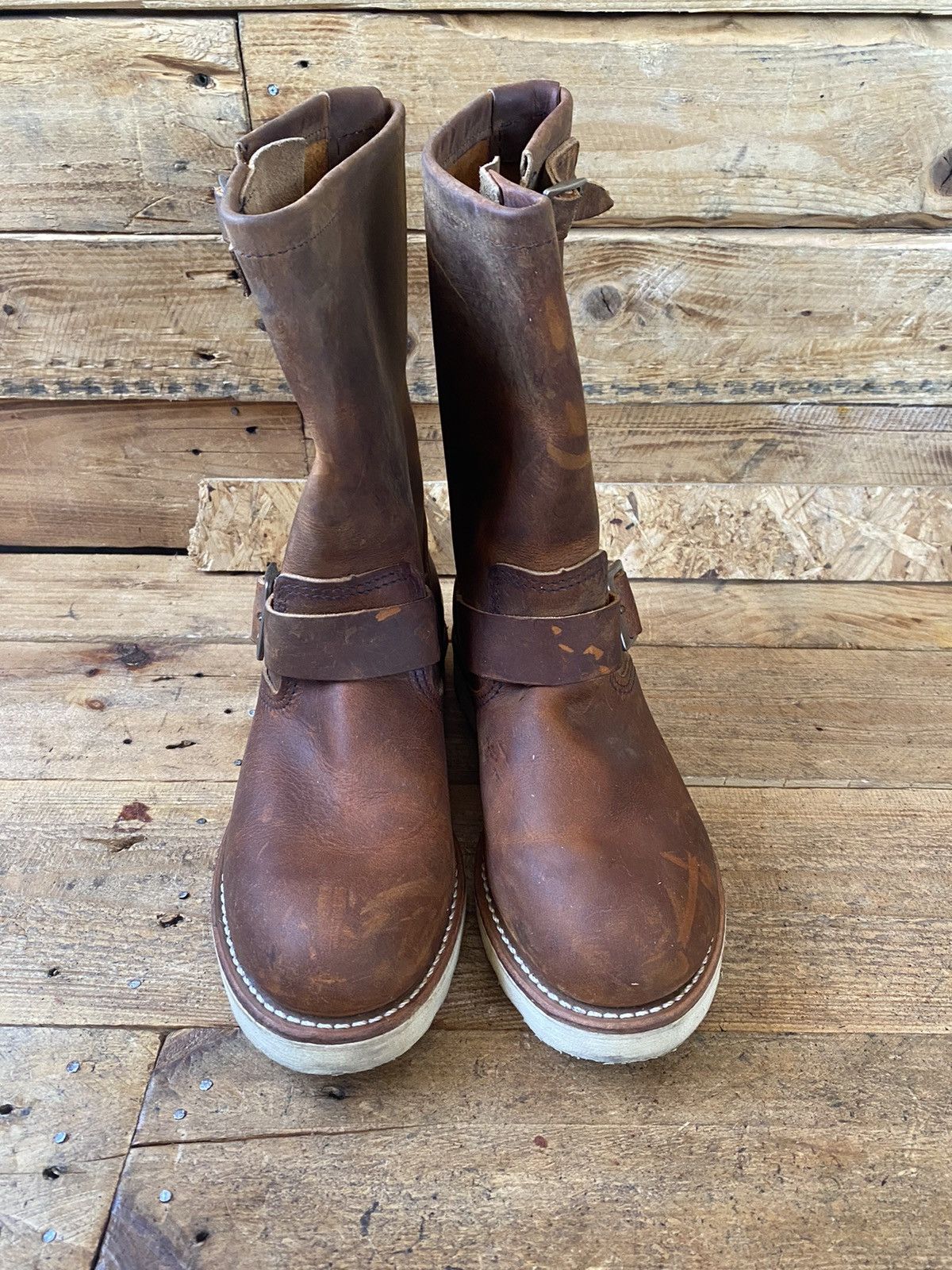 Red Wing Redwing engineer boots, brown leather boots sz39 Size US 6.5 / EU 39-40 - 2 Thumbnail
