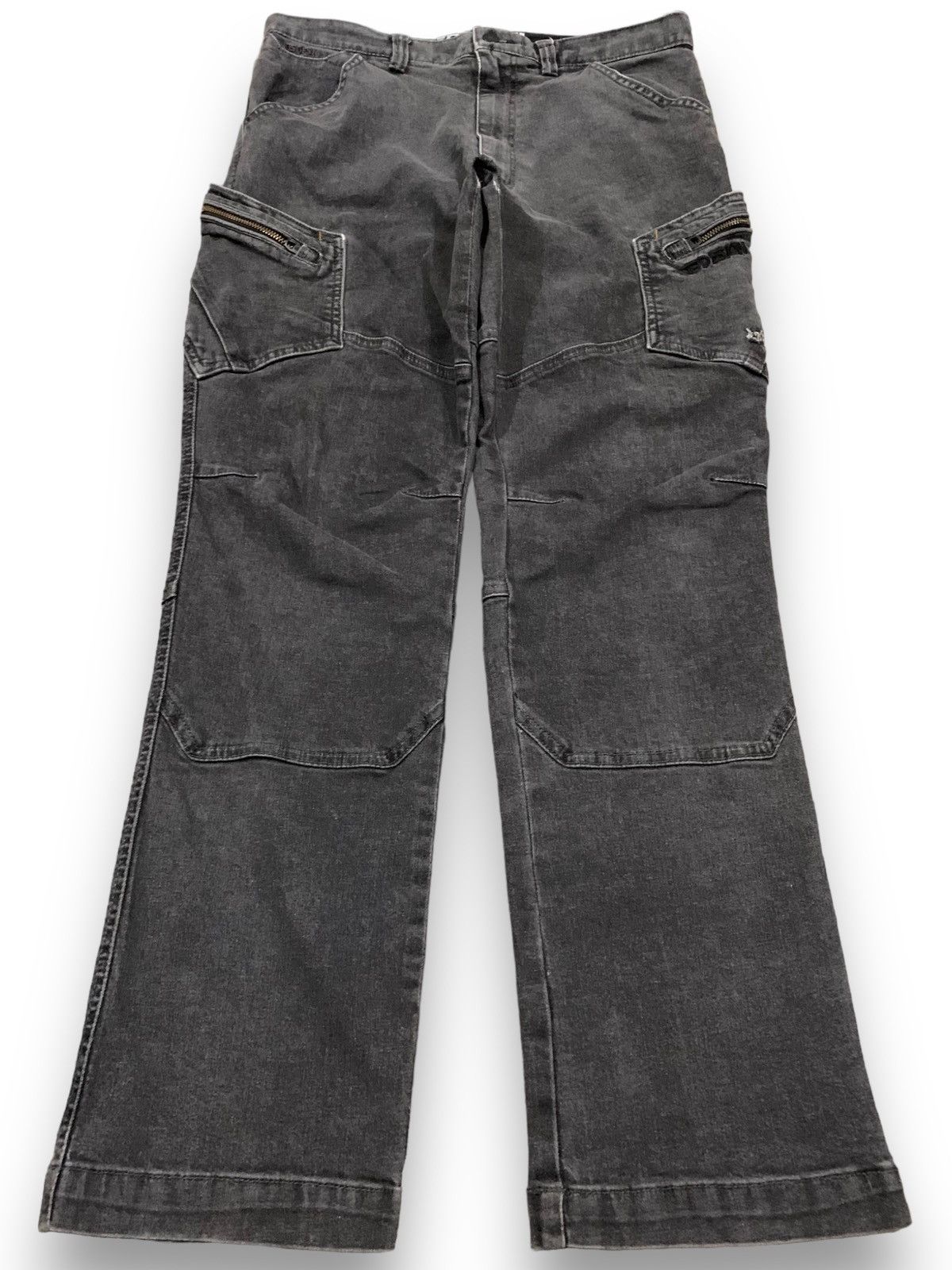 POST ARCHIVE FACTION (PAF) Vintage Japanese Brand Double Knee Style Utility Cargo Jeans Size US 33 - 1 Thumbnail