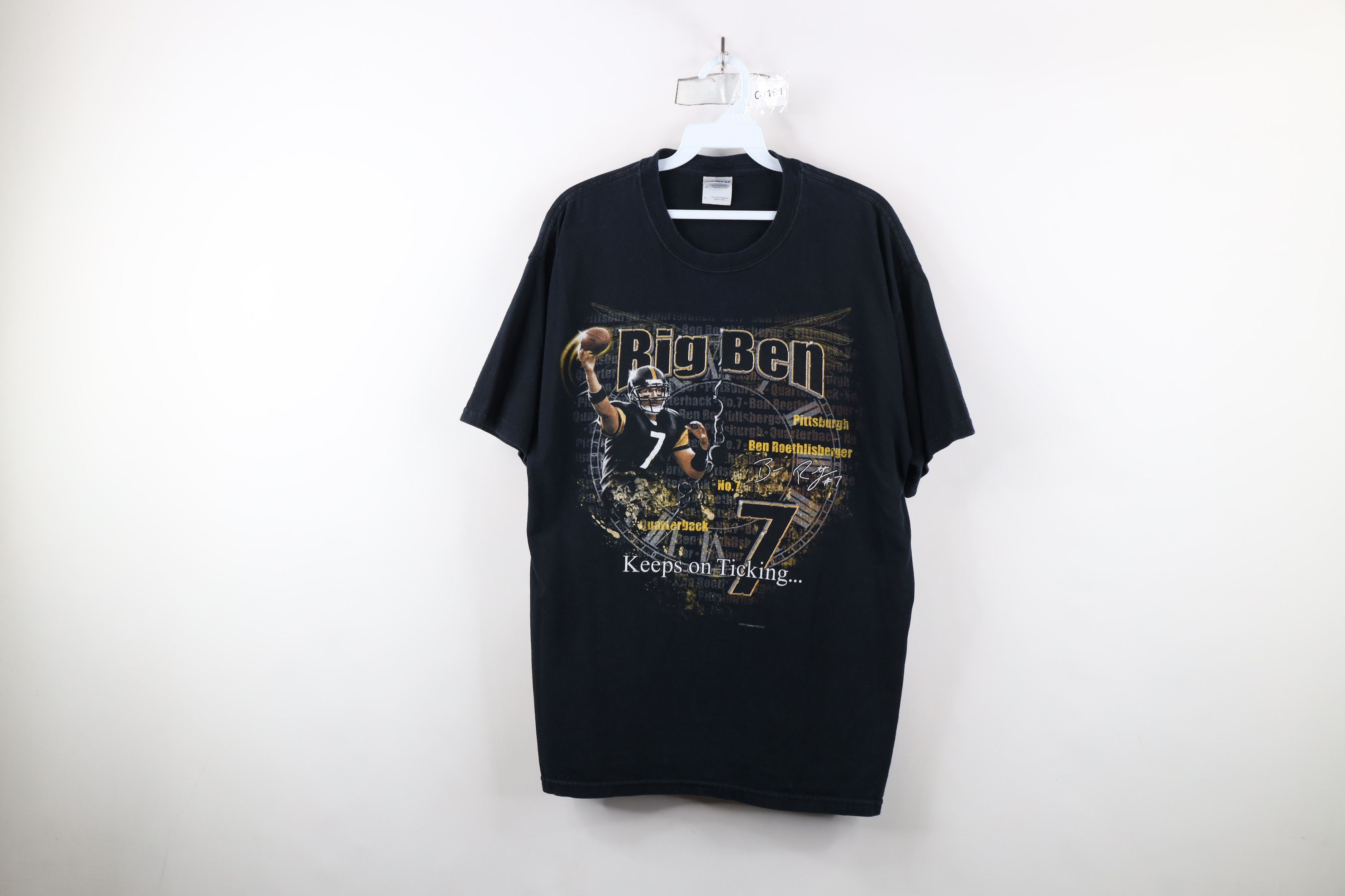 Vintage Vintage Y2K Ben Roethlisberger Pittsburgh Steelers T-Shirt Size US L / EU 52-54 / 3 - 1 Thumbnail