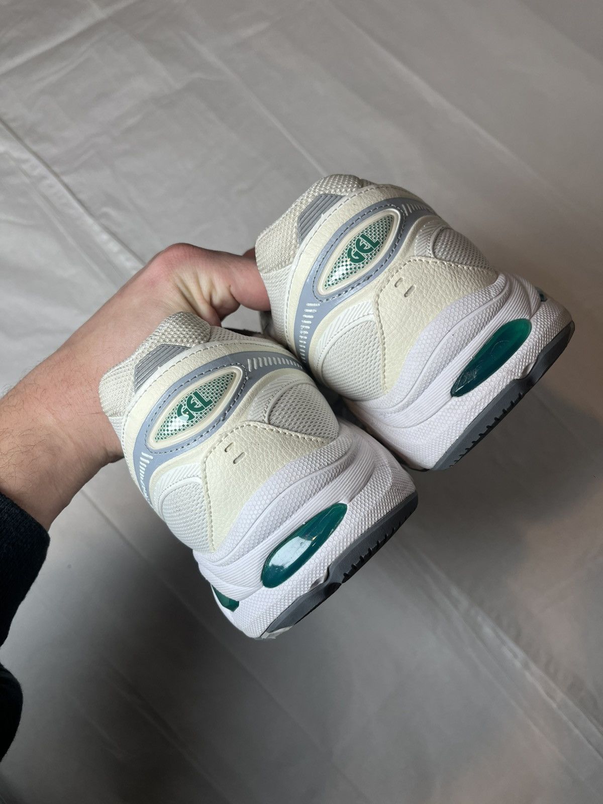 Asics Green & Beige Asics Size US 12 / EU 45 - 4 Thumbnail