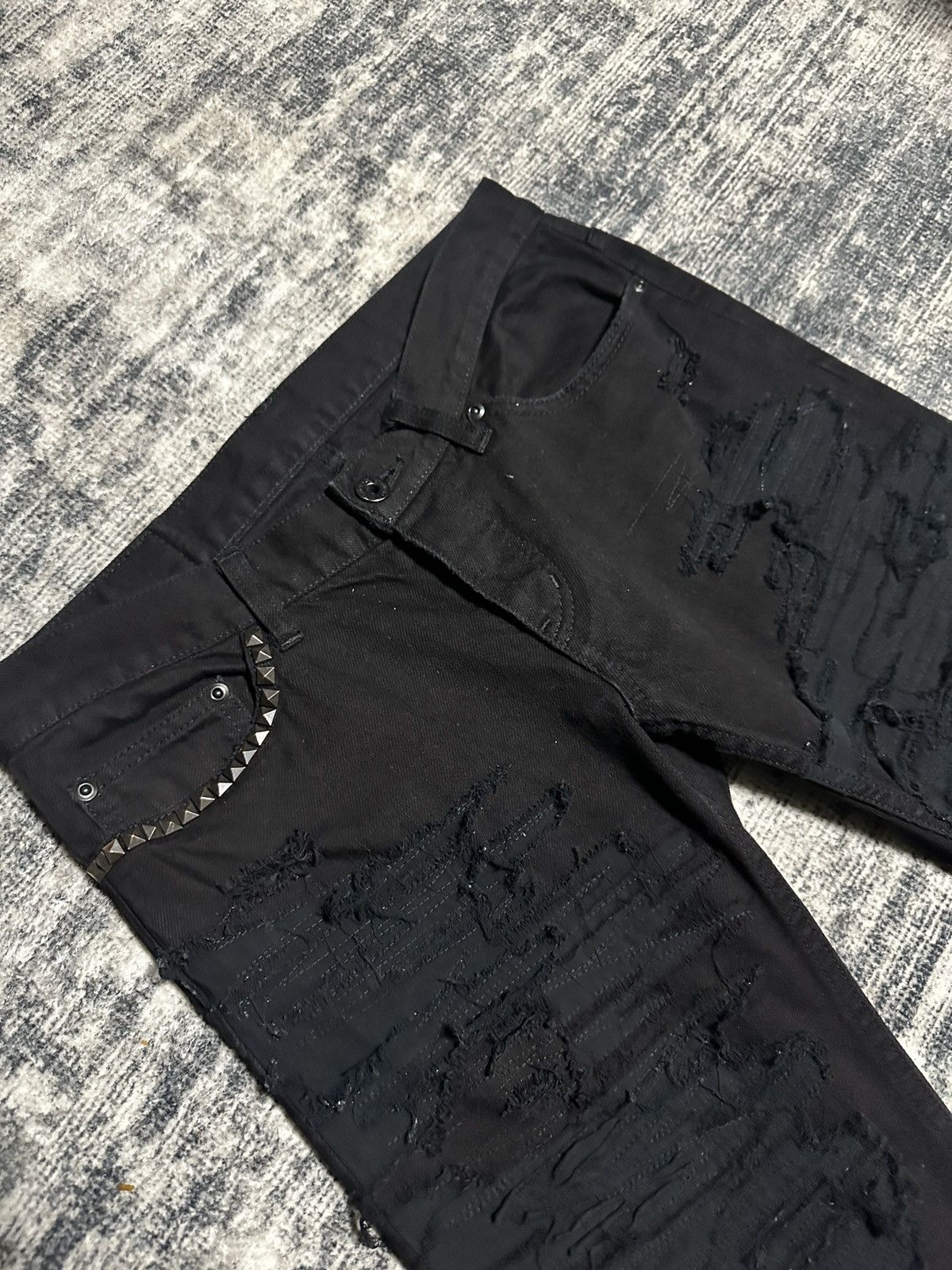 Hysteric Glamour SS06 Sample Distressed Scab Denim Size US 29 - 3 Thumbnail