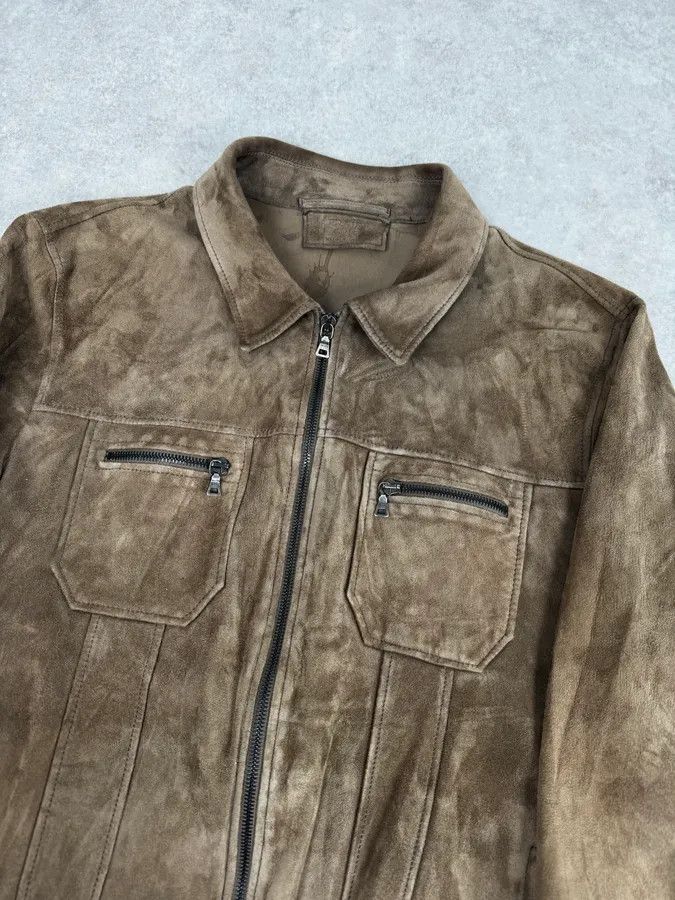 Prada AW2007 Prada Beige Brown Suede Front Pockets Leather Jacket Size US L / EU 52-54 / 3 - 5 Thumbnail