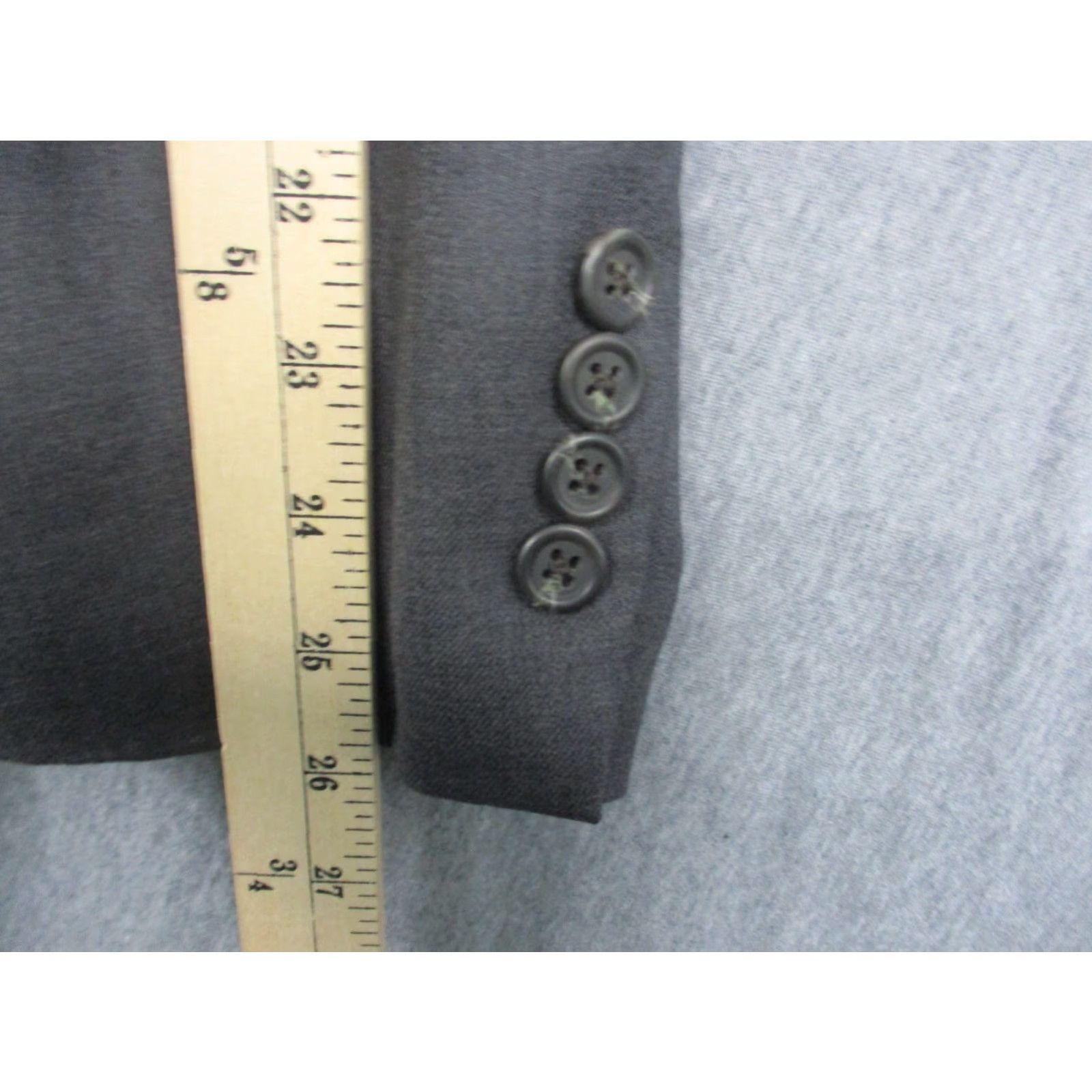 Ralph Lauren LAUREN RALPH LAUREN Wool Blazer Sport Jacket 46R Dark Gray Mens Blazer Notch Lapel Single-Breasted Two-Button Front 46 Chest 46R) Size 46R - 6 Thumbnail