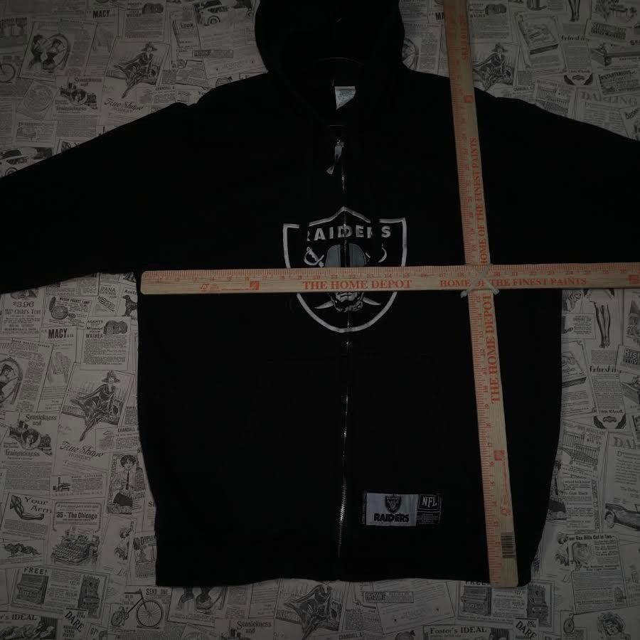 NFL L - Vintage / Y2K 2000's Raiders Embroidered Zip-up Hoodie Size US L / EU 52-54 / 3 - 4 Thumbnail