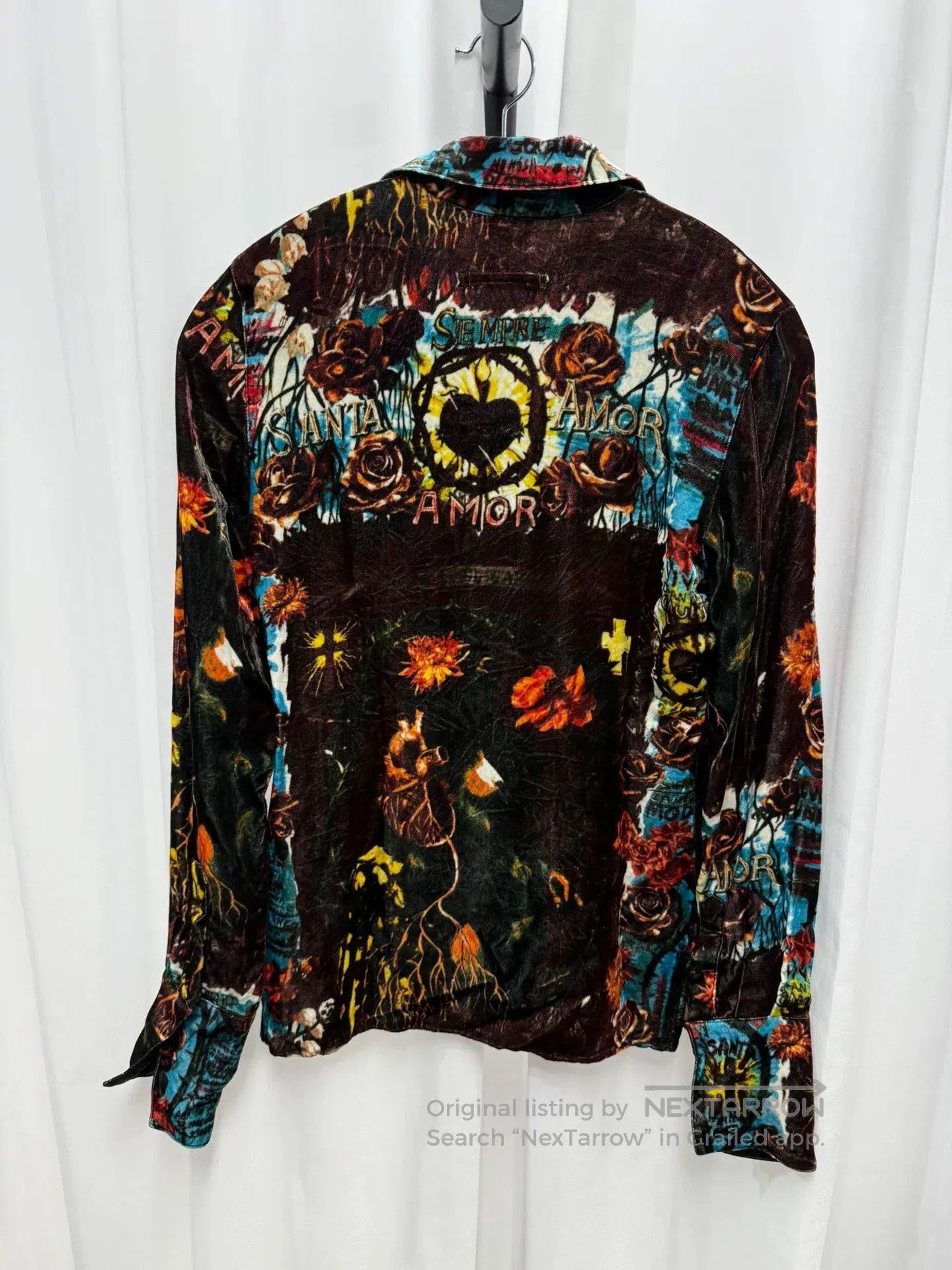 Jean Paul Gaultier Jean Paul Gaultier Floral Velvet Shirt. Size M / US 6-8 / IT 42-44 - 5 Thumbnail