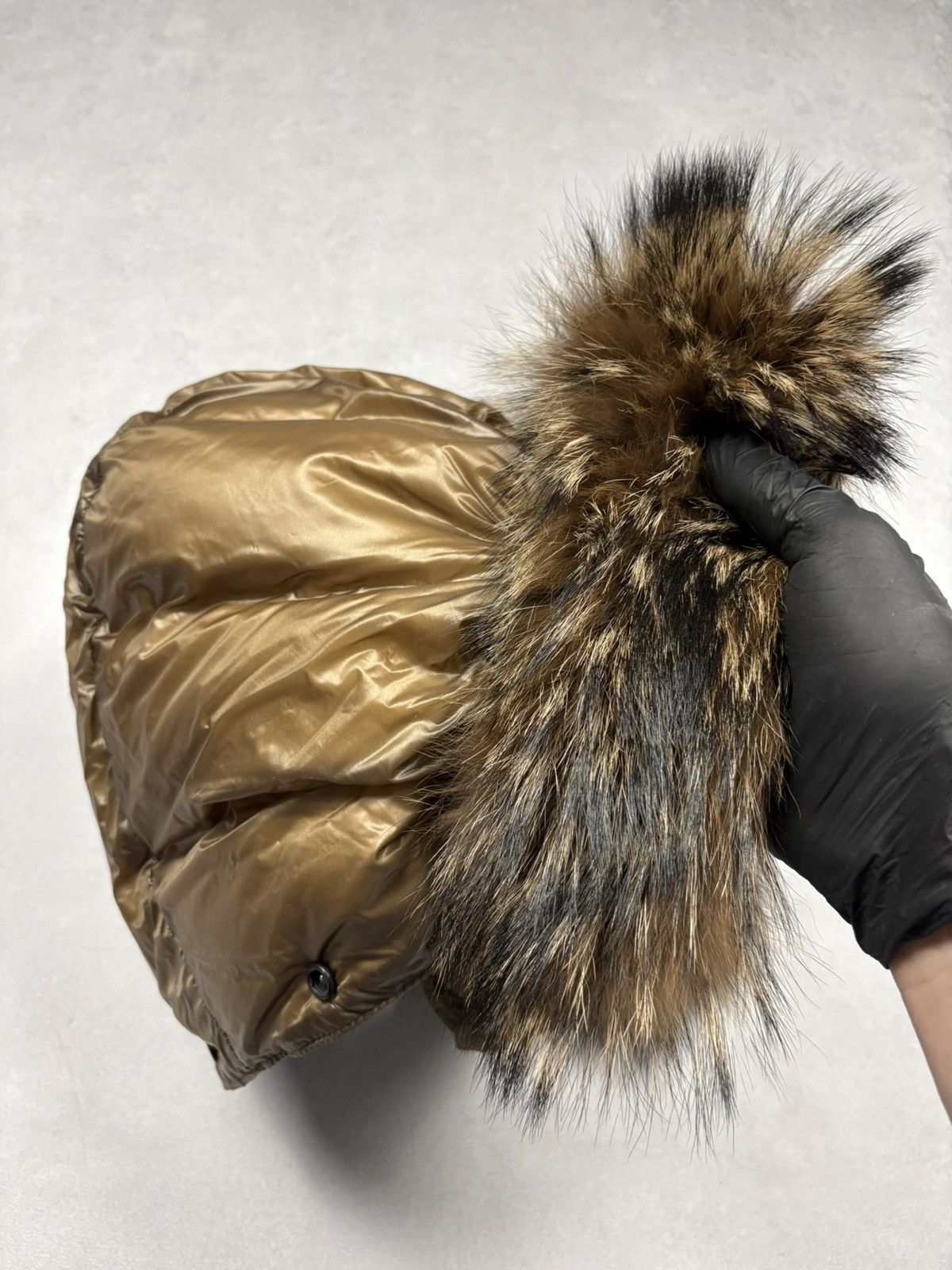 Moncler Moncler Detachable Down Hood With Real Fur Trim Brown Size ONE SIZE - 3 Thumbnail