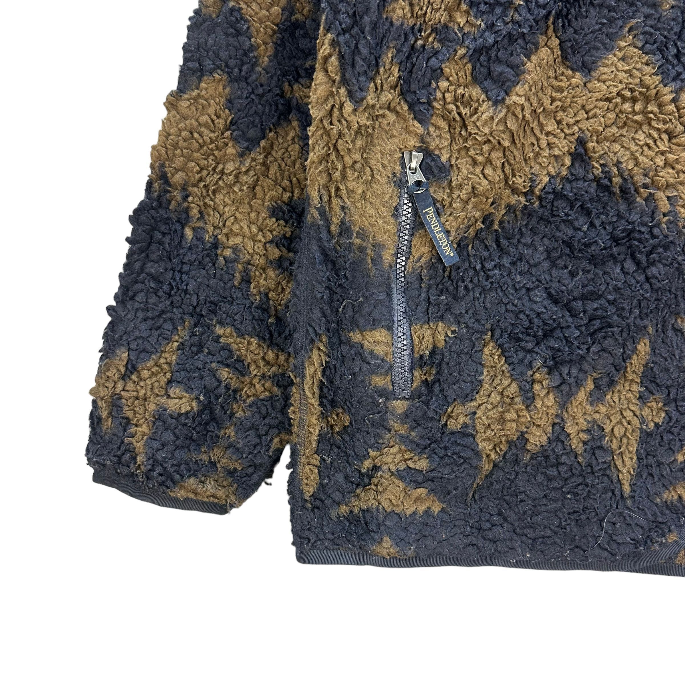 Pendleton PENDLETON NAVAJO DEEP PILE HOODIE FLEECE JACKET #8988-46 Size US L / EU 52-54 / 3 - 4 Thumbnail