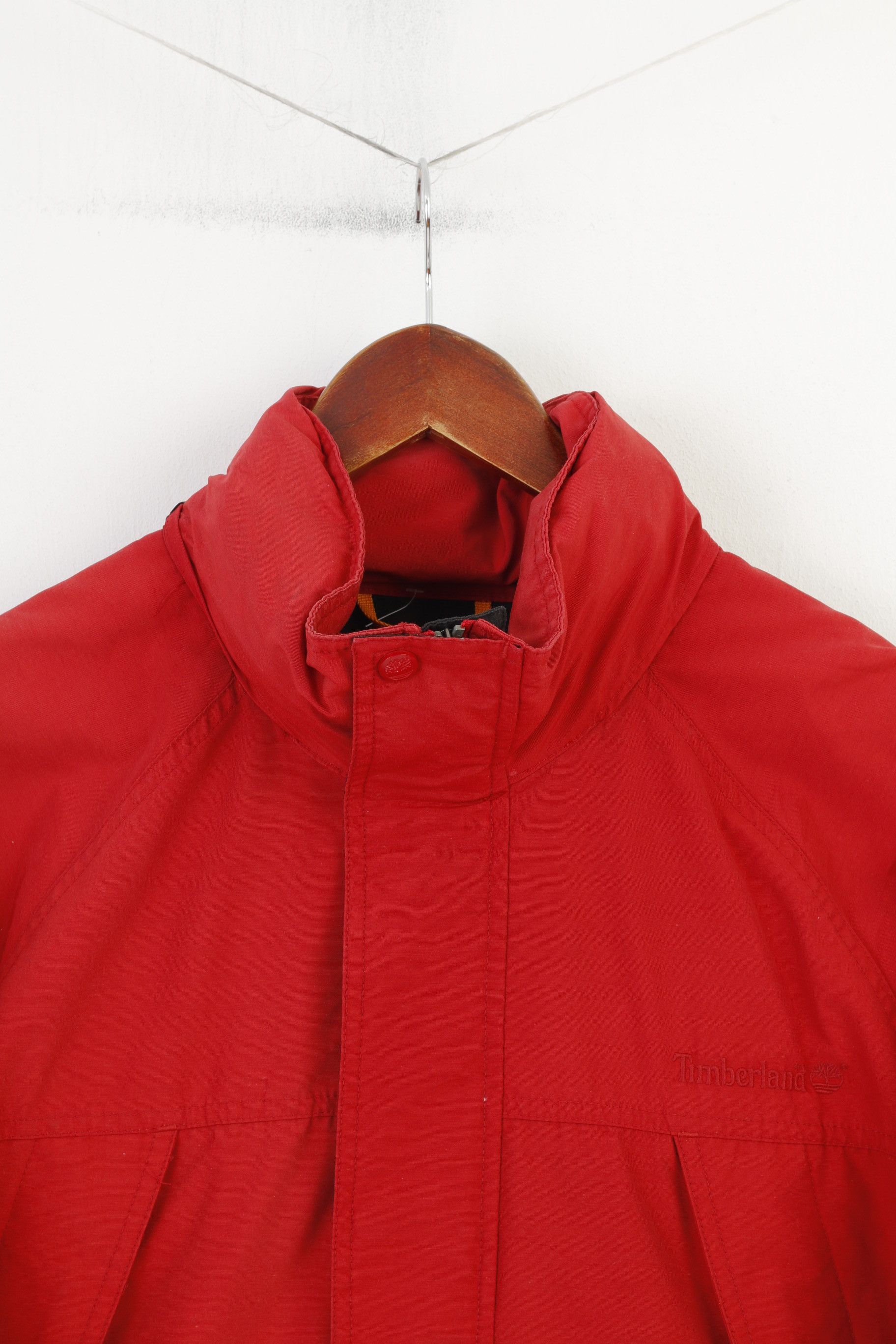 Timberland Timberland Men L Jacket Red Full Zipper Vintage Hood 0882 Size US L / EU 52-54 / 3 - 2 Thumbnail