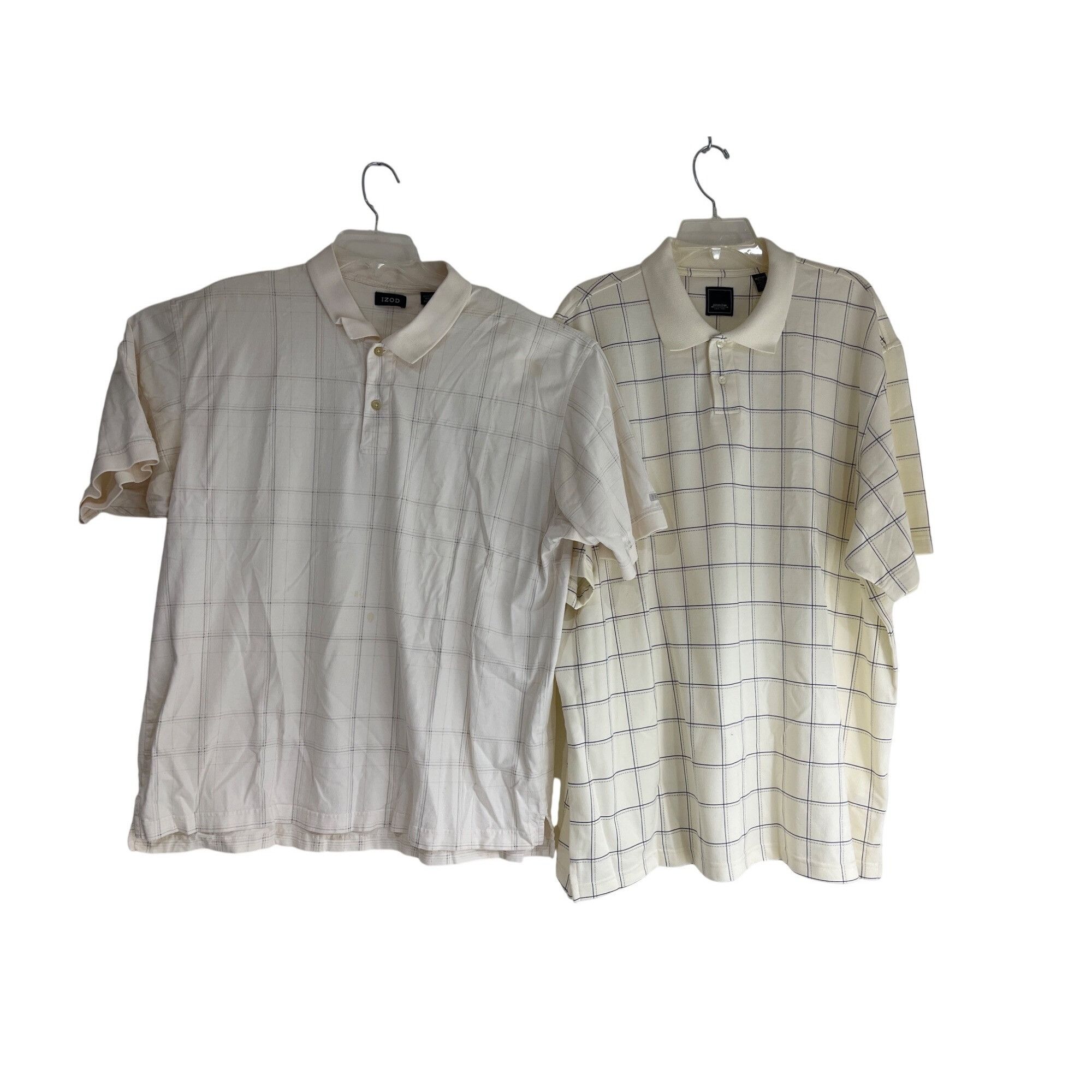 Other Arrow Mens White Checkered Polo Shirt XXL Cotton/Polyester B Size US XXL / EU 58 / 5 - 15 Thumbnail