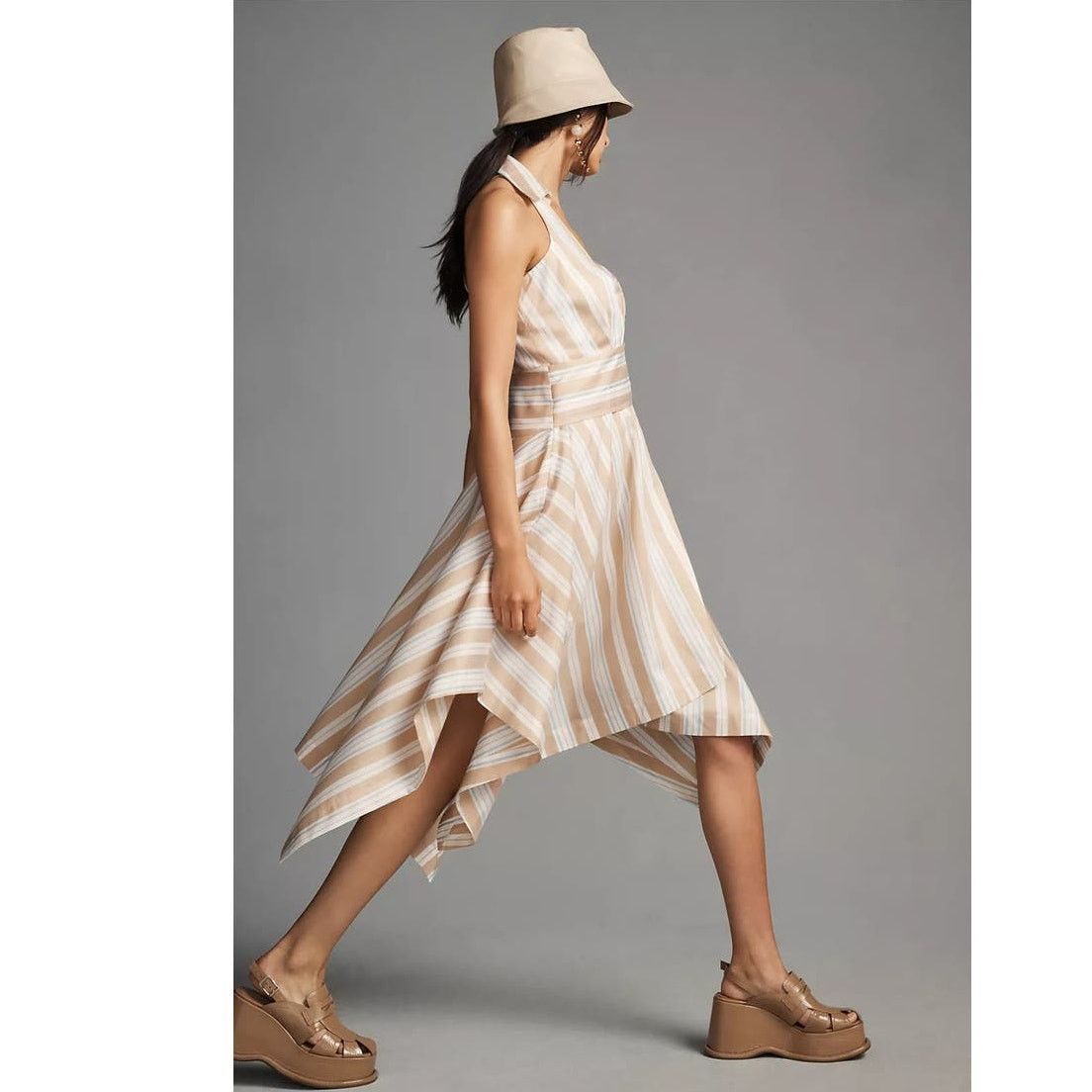 Anthropologie New Anthropologie Maeve Asymmetrical Wrap Shirt Dress $180 Size XL / US 12-14 / IT 48-50 - 9 Thumbnail