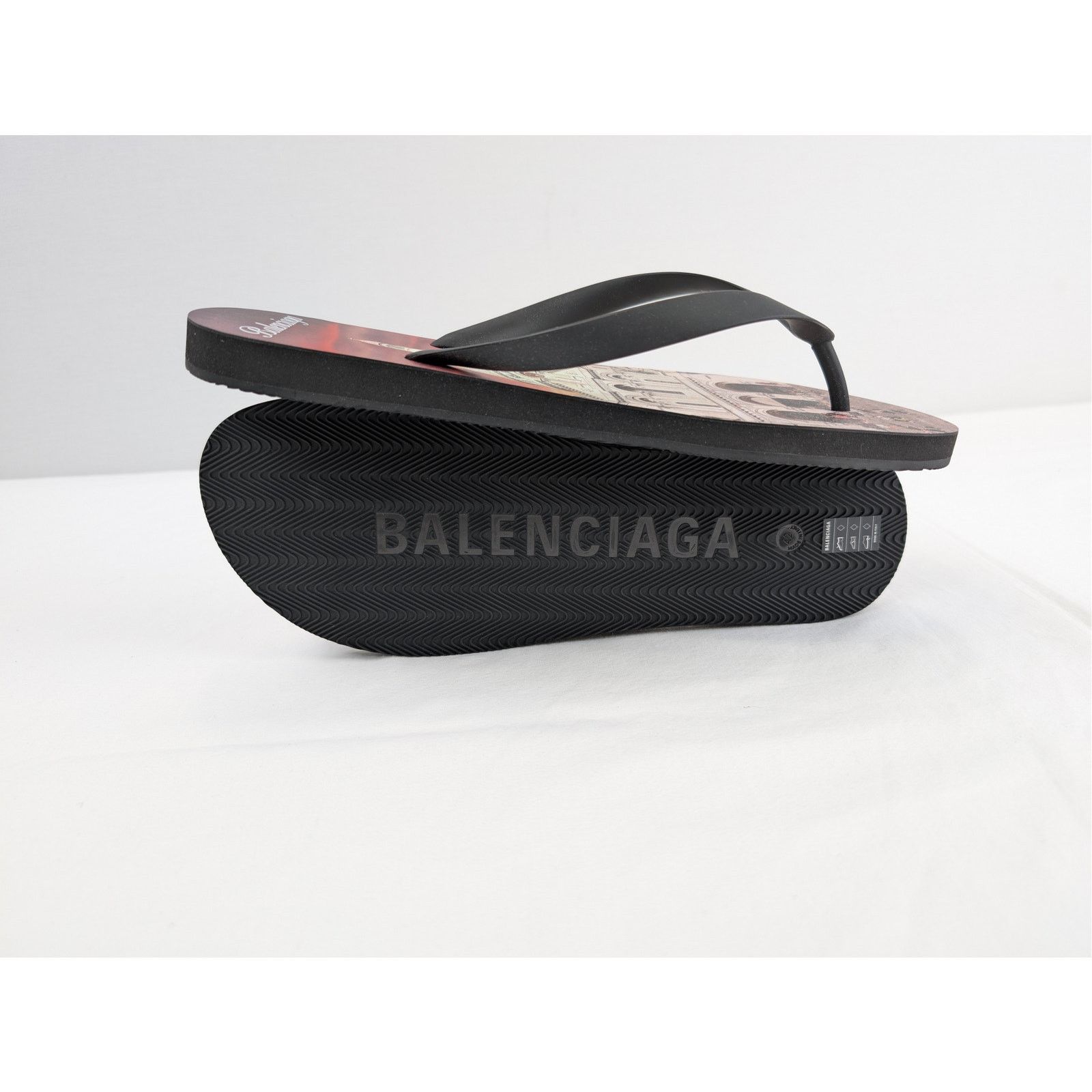 Balenciaga o1rshd1 Q:2 / Souvenir Thong TPU Monument Print Slipper Size US 9 / EU 42 - 13 Thumbnail