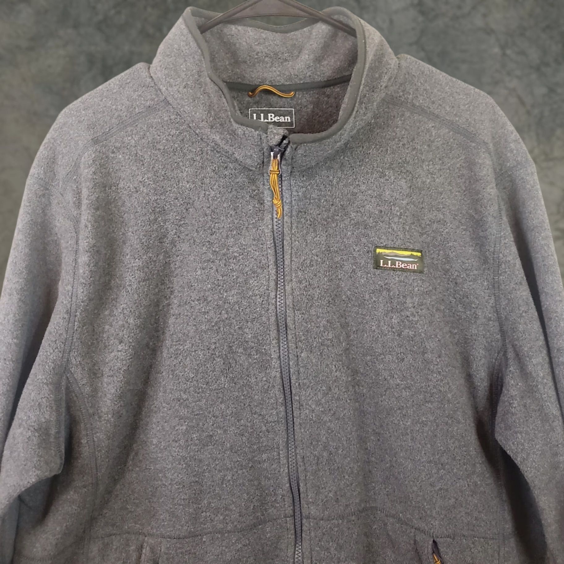 Vintage LL Bean Classic Fleece Jacket Heather Gray Full Zip XL Tall Men Size US XL / EU 56 / 4 - 1 Thumbnail