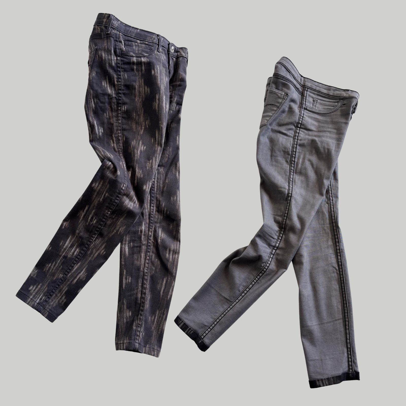 Levi's Levi's Reversible Jeans Ikat Print Solid Grey Archive Rare Size US 27 - 1 Thumbnail