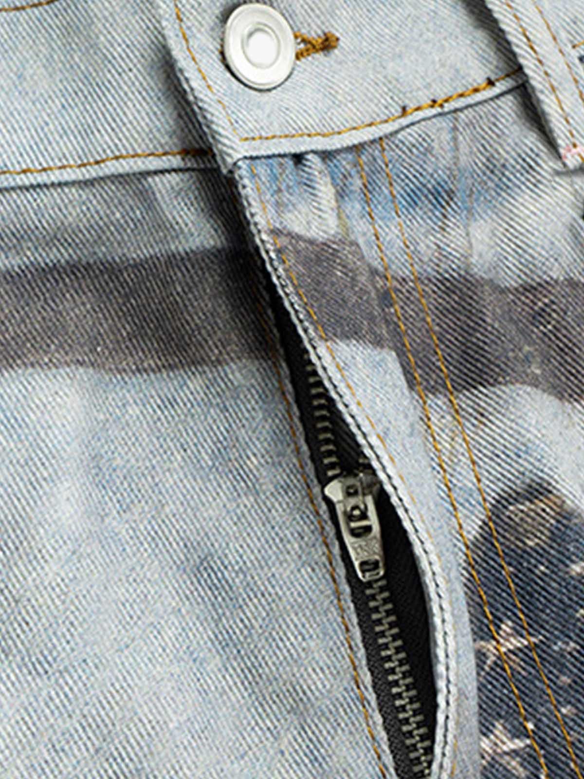 Jean Multi-Keychain Heart Digital Printed Jeans Size US 32 / EU 48 - 6 Thumbnail