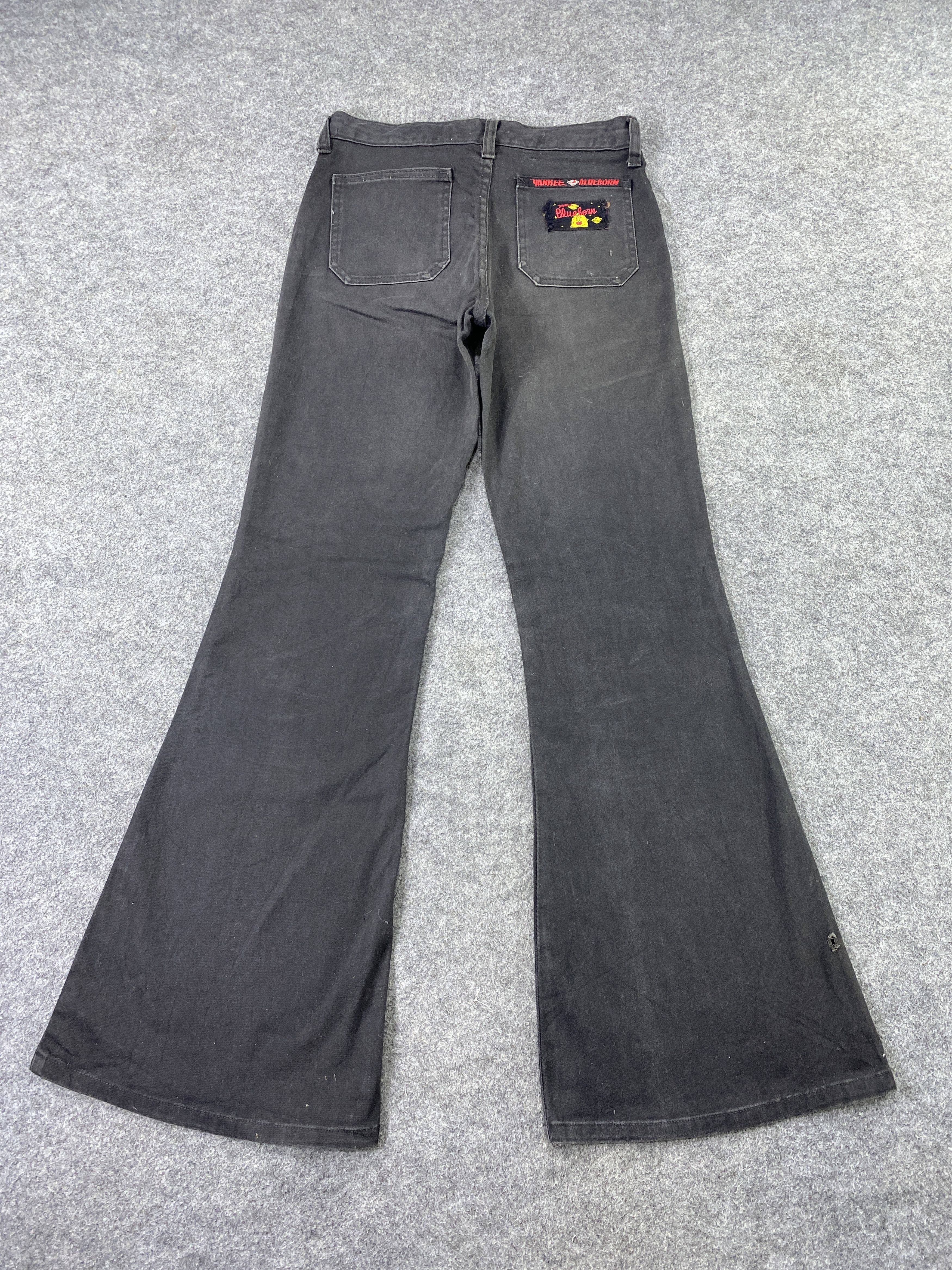 Japanese Brand Yankee Blueborn Bootcut Black Denim - J1129 Size US 28 / EU 44 - 4 Thumbnail