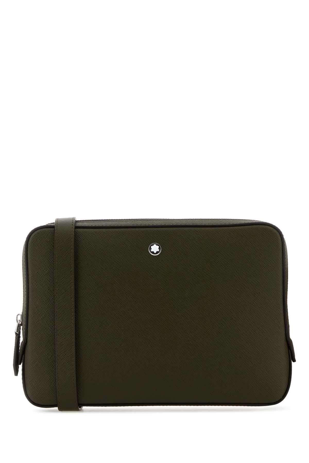Montblanc Olive Green Leather Sartorial Crossbody Bag Size ONE SIZE - 1 Thumbnail