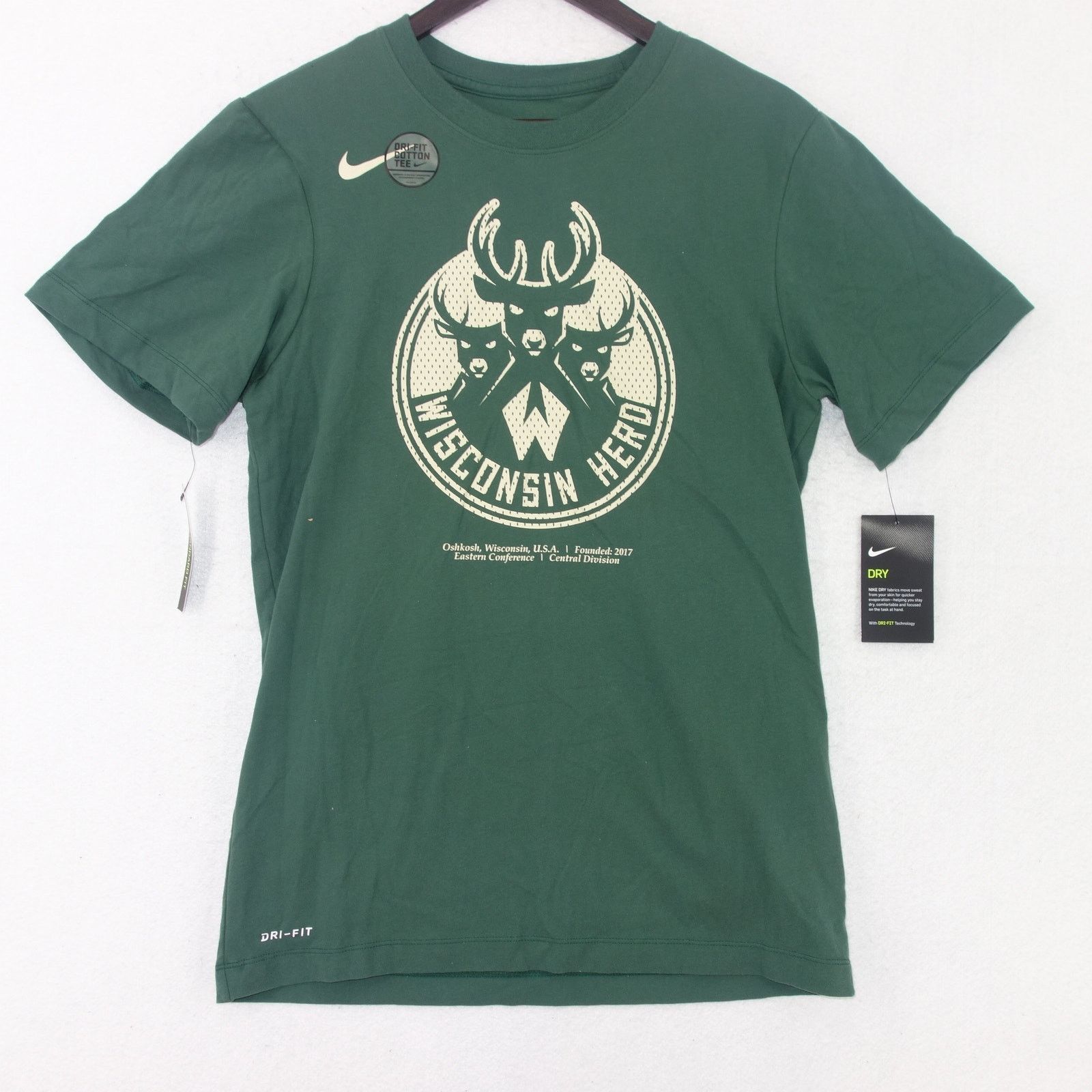 Nike NEW Nike NBA GLeague Wisconsin Herd Green Shirt Men's Small Size US S / EU 44-46 / 1 - 1 Thumbnail