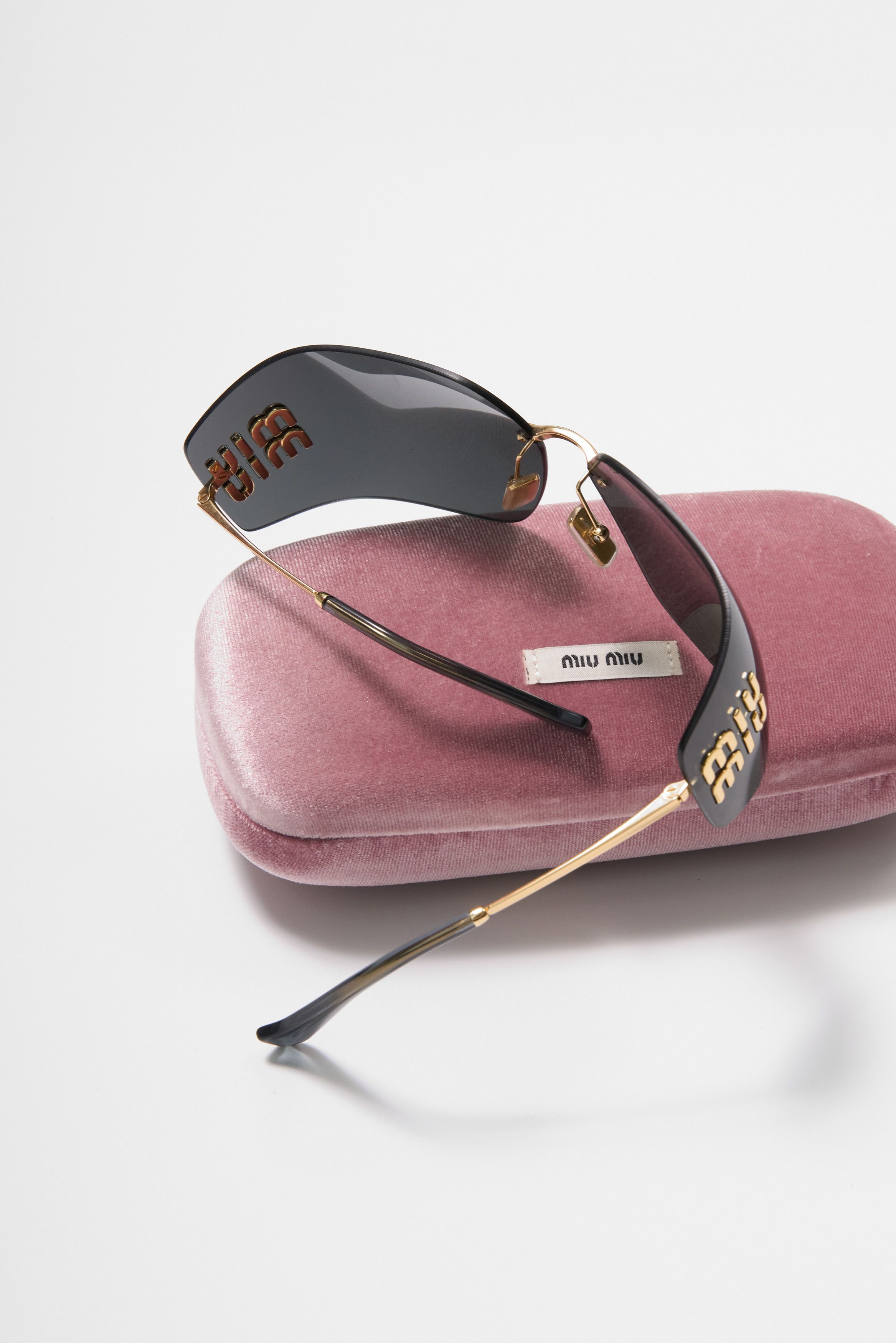 Miu Miu MIU MIU MU 54YS 5AK5S0 Sunglasses DARK GREY Size ONE SIZE - 3 Thumbnail