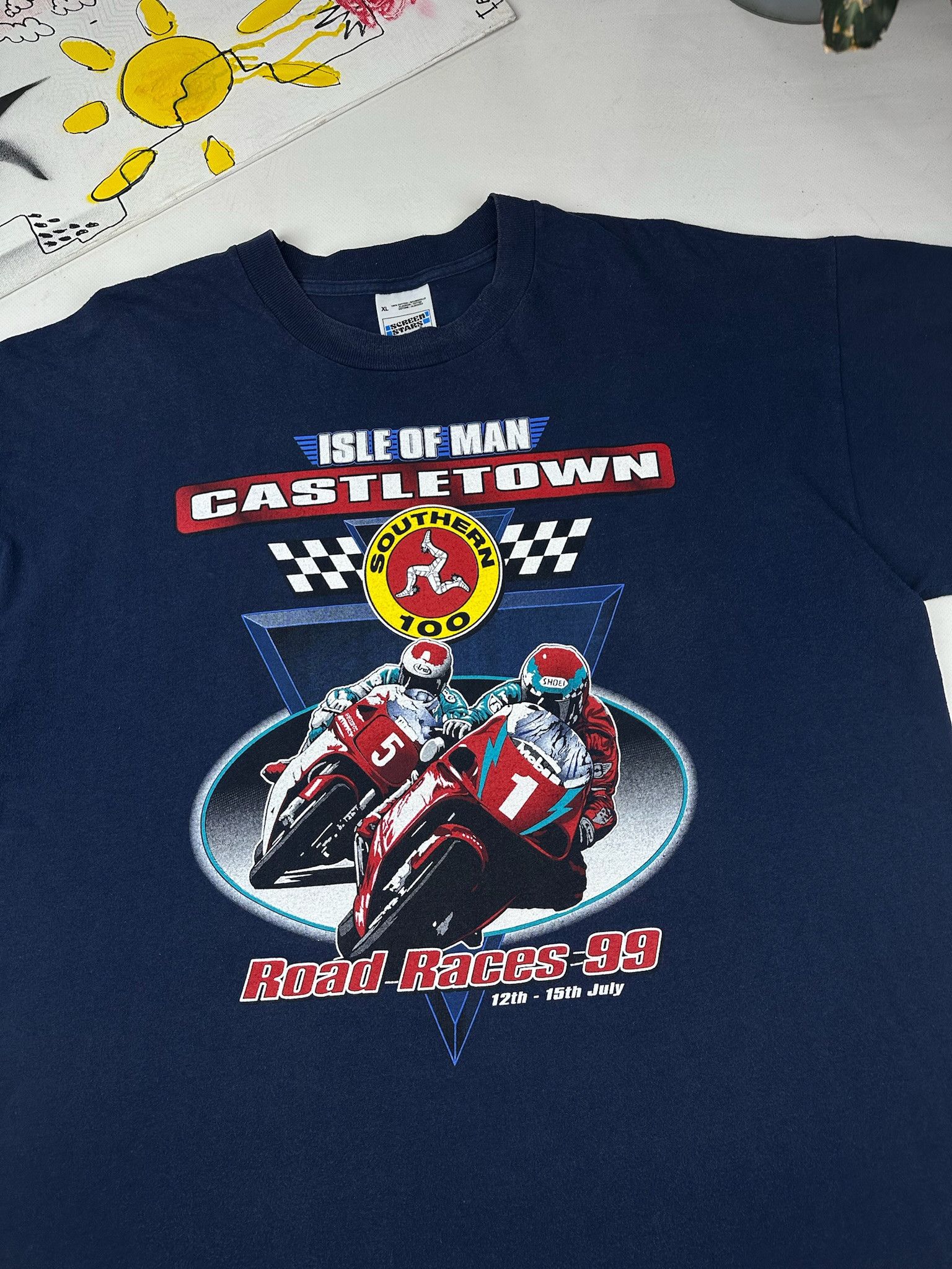 Vintage Racing T-shirt Isle of Man Vintage 1999 Big Logo 2 Side Size US XL / EU 56 / 4 - 3 Thumbnail
