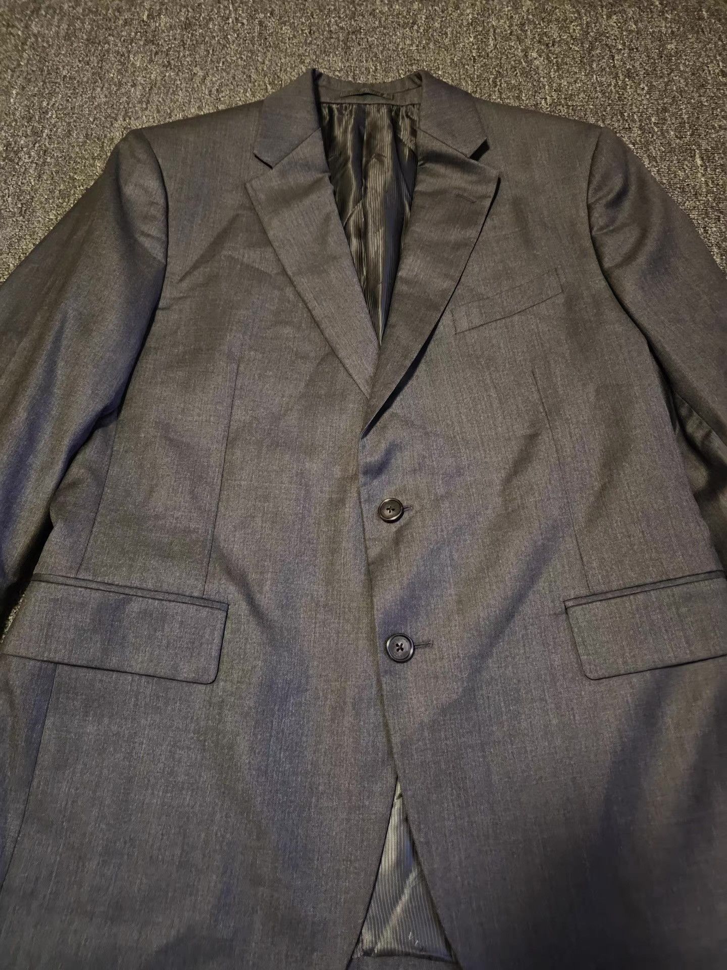 Versace Versace Men's Grey Wool Suit Q4 Size 52R - 3 Thumbnail