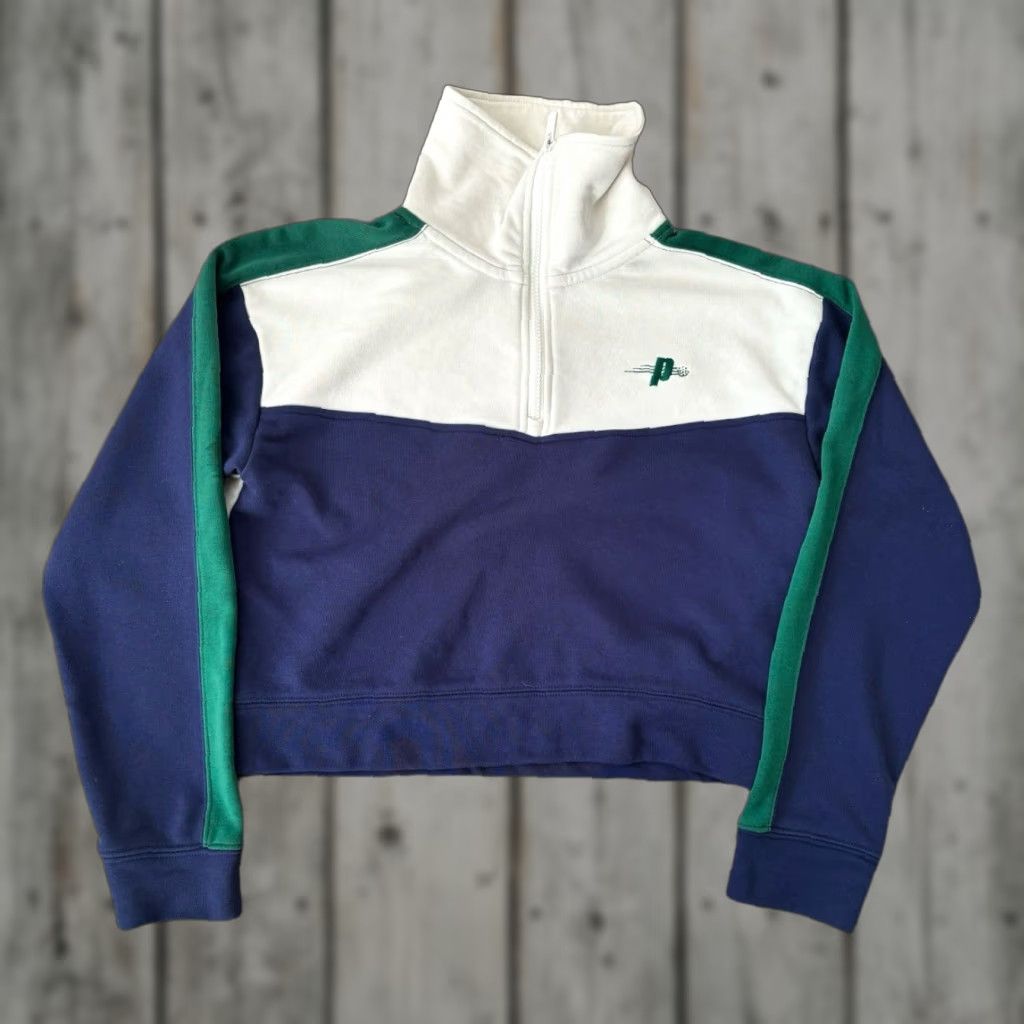 Prince Prince Pickleball Cropped Jacket Womens Medium Light Blue Woven Full Zip Stain Size M / US 6-8 / IT 42-44 - 1 Thumbnail