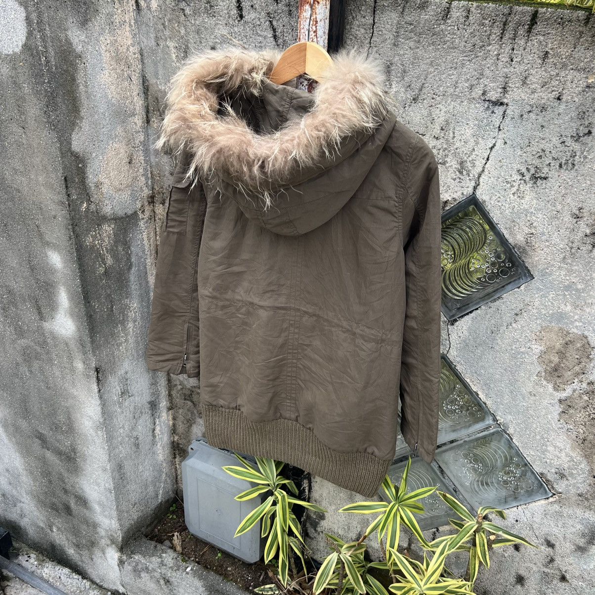 If Six Was Nine “EGOIST” PUNK INSPIRED GREEN FUR HOODED MILITARY JACKET Size US S / EU 44-46 / 1 - 6 Thumbnail