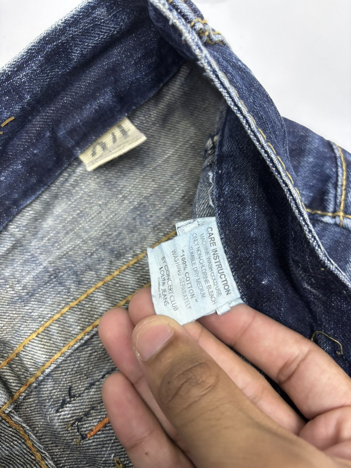 Japanese Brand Vintage Lolita Flared Bootcut Distressed Denim Jeans Size 25" / US 0 / IT 36 - 11 Thumbnail