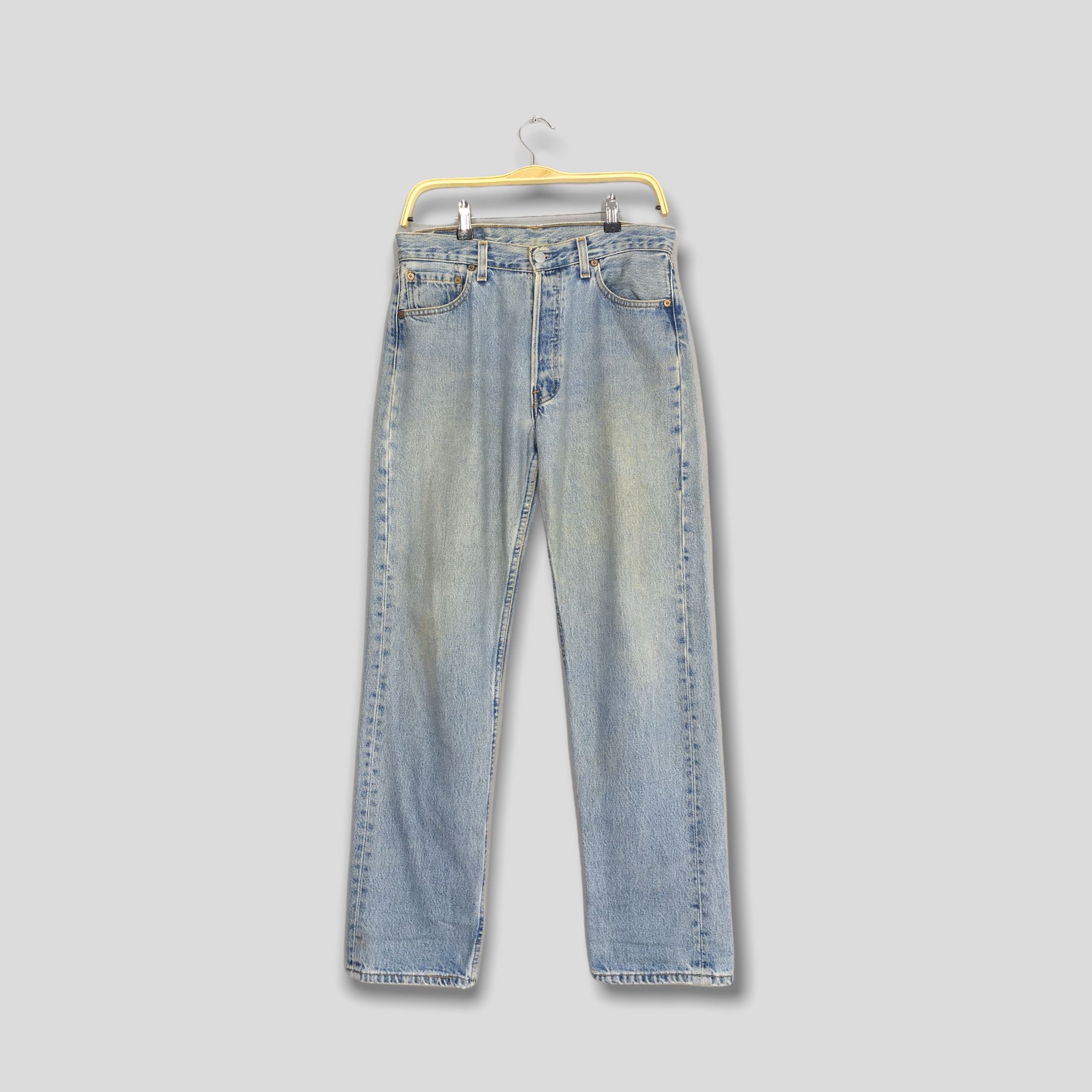 image of Size 30X30 Vintage 90's Levi's 501 Pale Blue Jeans, Men's