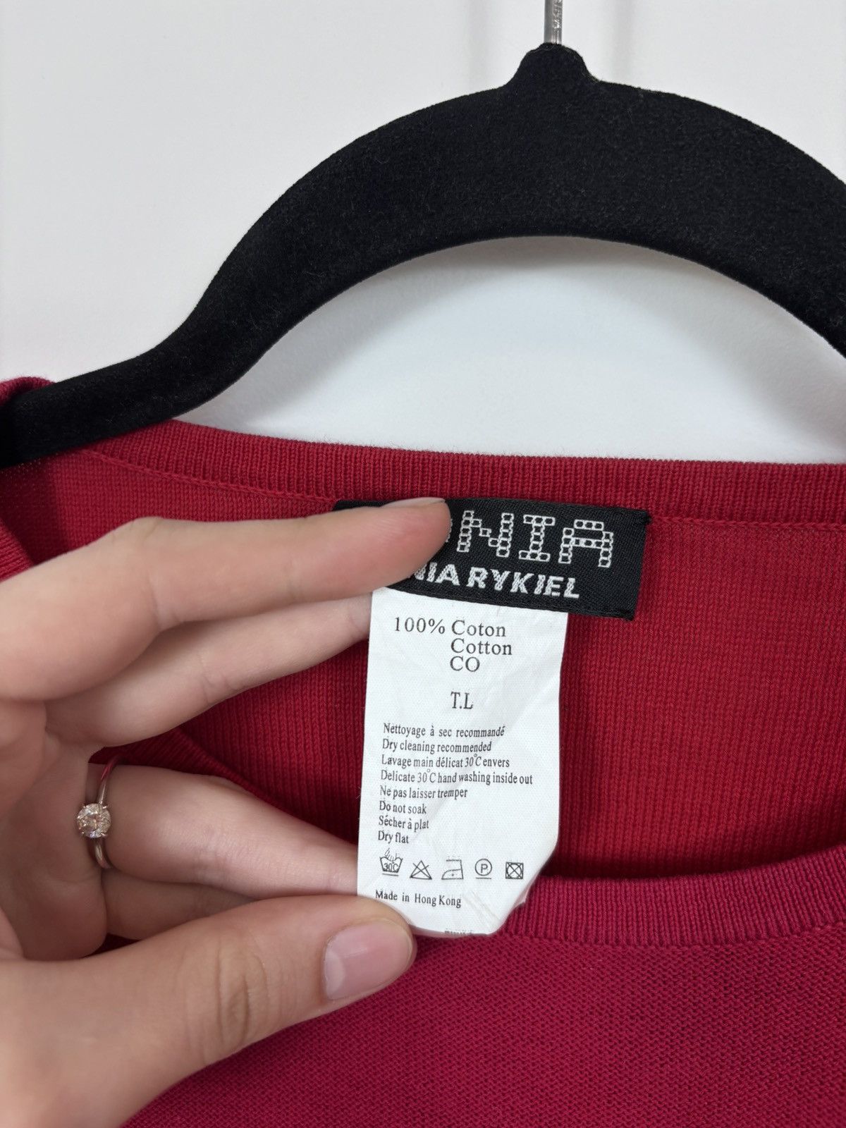 Sonia Rykiel Vintage Sonia Rykiel Women’s Red Mesh Knit Sweater Pullover Size S / US 4 / IT 40 - 9 Thumbnail