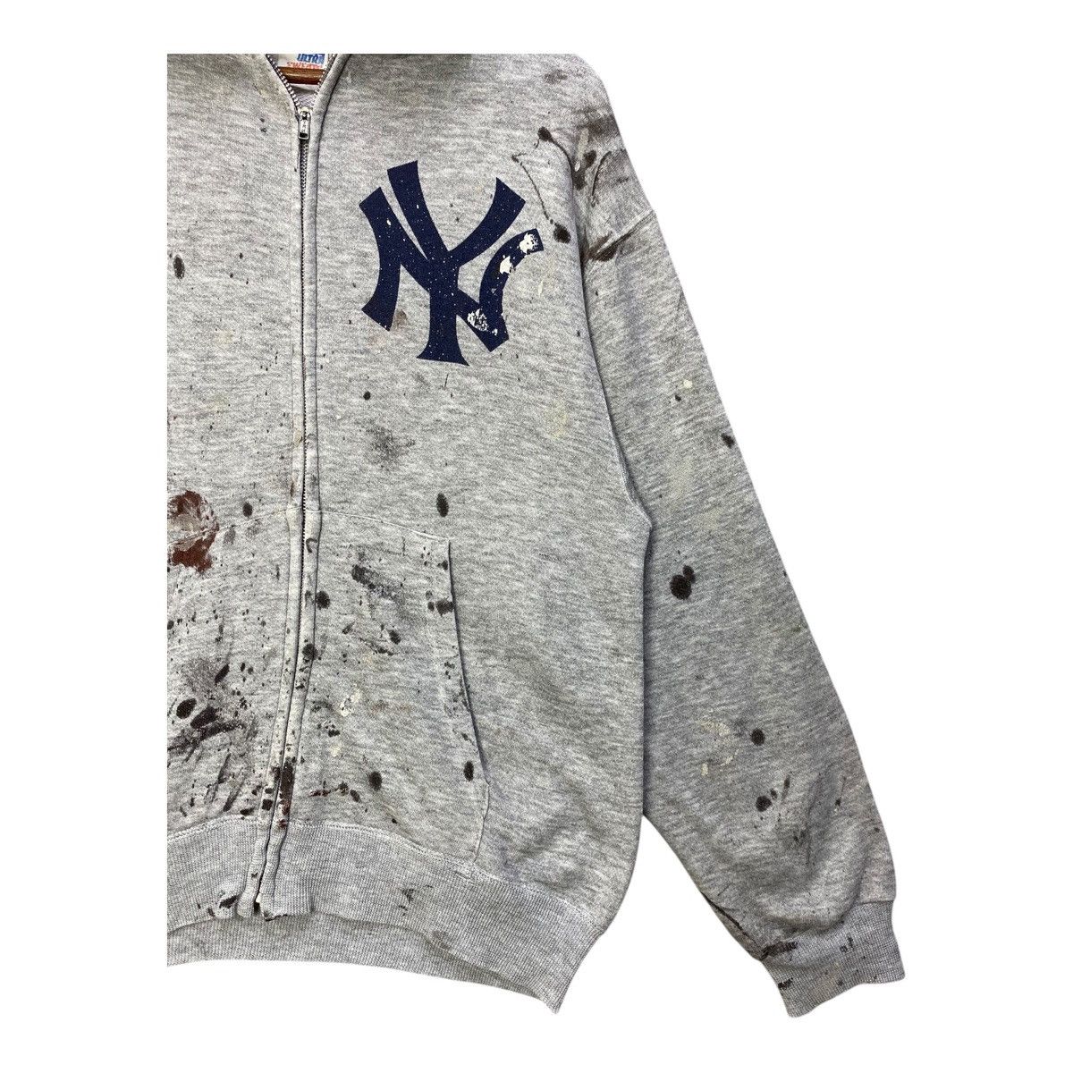 New York Yankees Vintage New York Yankees Distressed Painter Hoodie Fullzip Size US M / EU 48-50 / 2 - 3 Thumbnail
