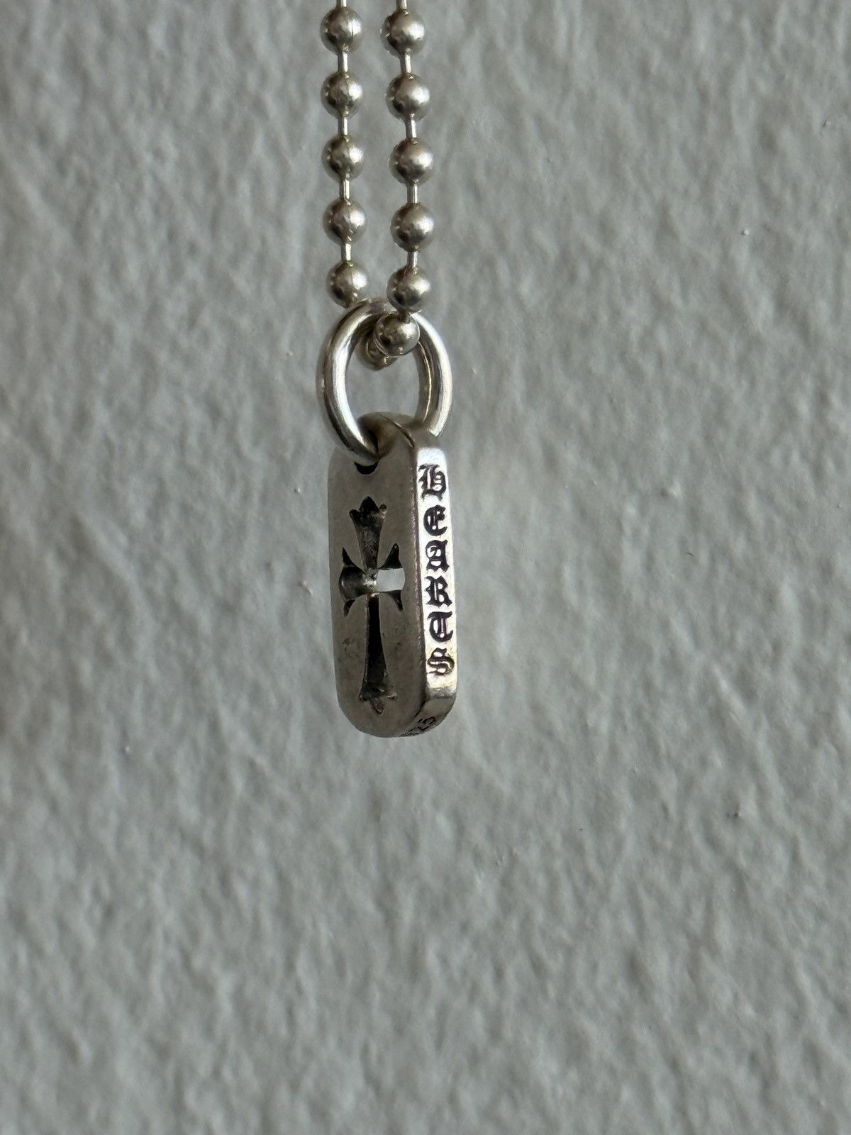 Chrome Hearts Chrome Hearts Tiny Cross Dog Tag Pendant with Ball Chain Size ONE SIZE - 5 Thumbnail