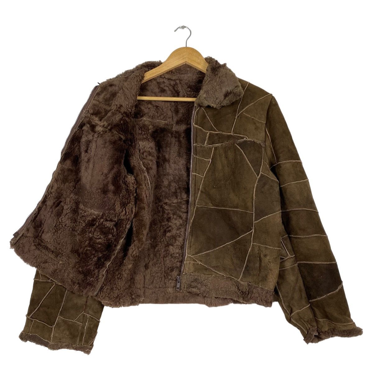 Japanese Brand Patchwork Sherpa Jacket Mink Fur Cropped Coat Size US M / EU 48-50 / 2 - 9 Thumbnail