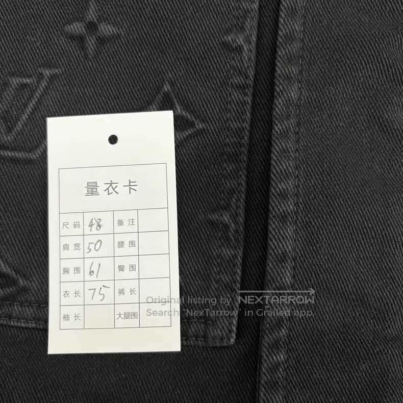 Louis Vuitton Louis Vuitton Black embossed logo denim jacket Size US M / EU 48-50 / 2 - 9 Thumbnail