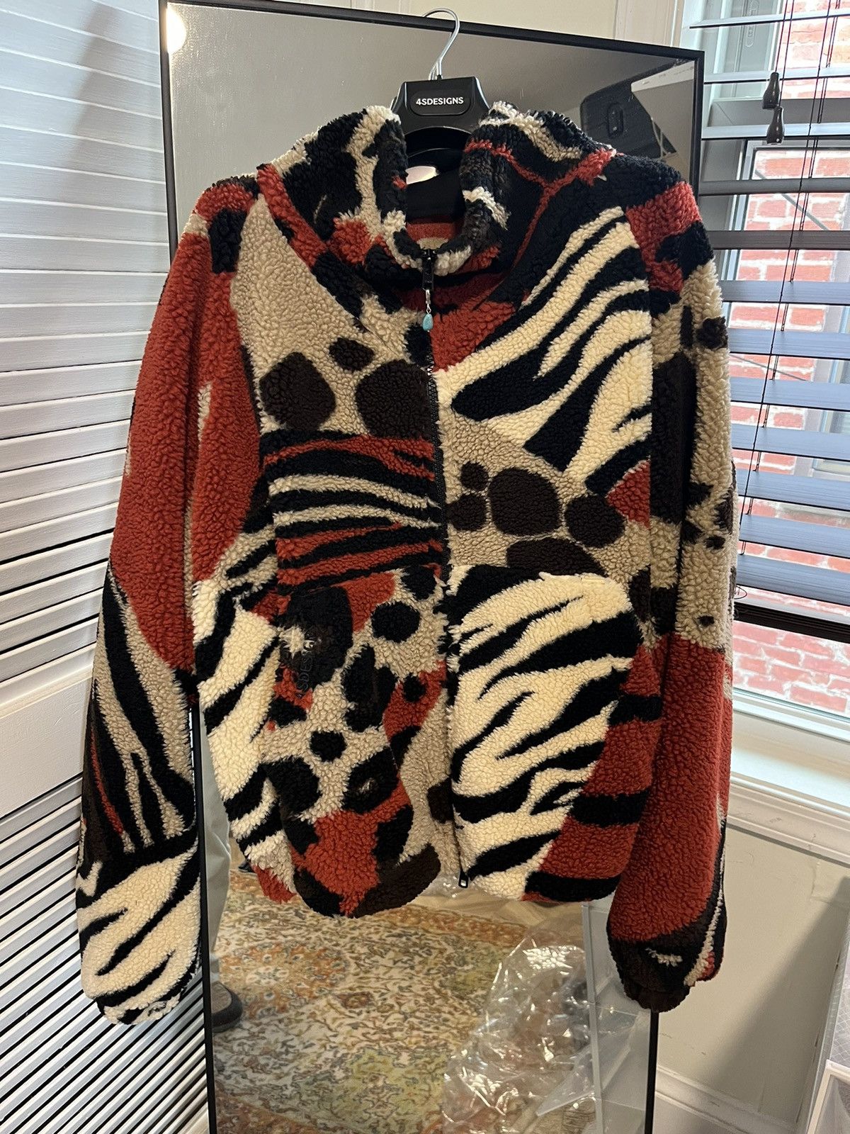 image of 4Sdesigns 4S Designs Osc Parka Fw22 Size 50 Animal Print, Men's