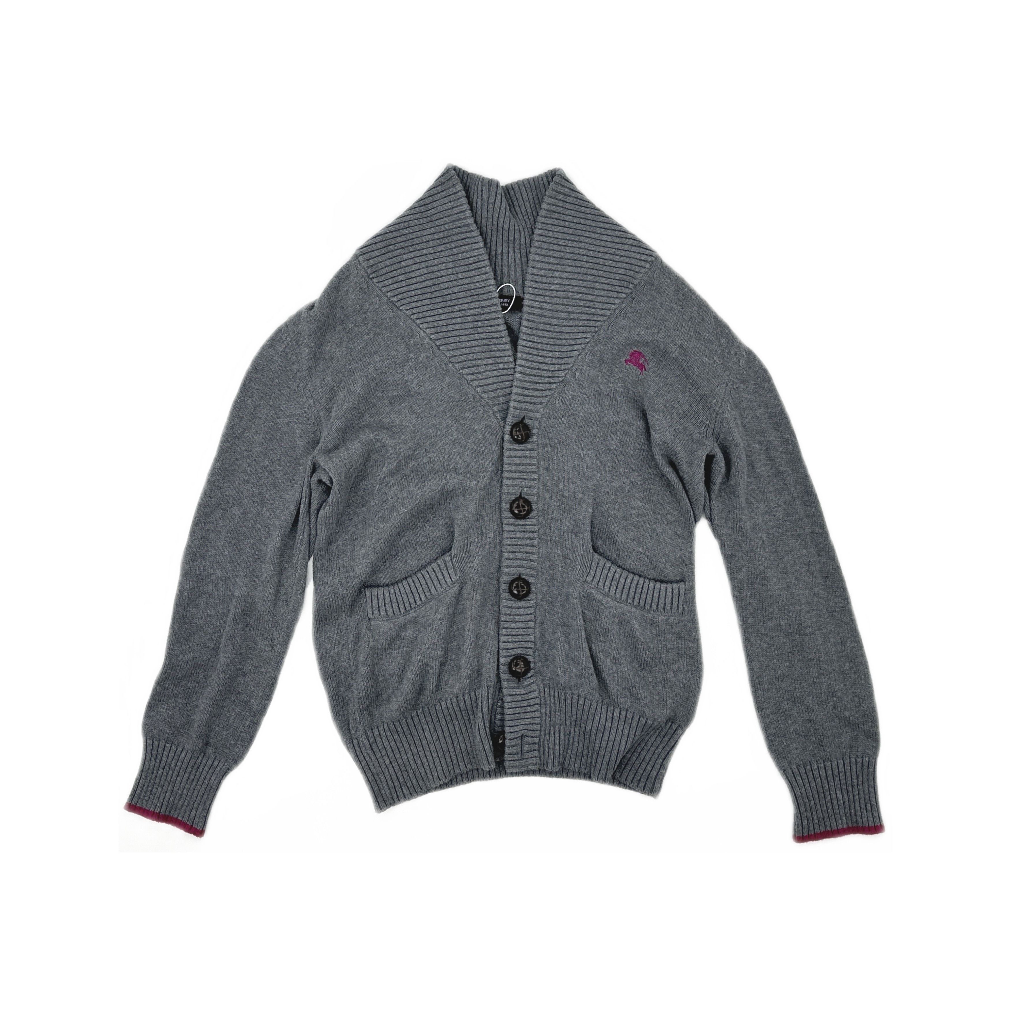 Burberry Burberry Gray Shawl Collar Cardigan Size M Size US M / EU 48-50 / 2 - 1 Thumbnail
