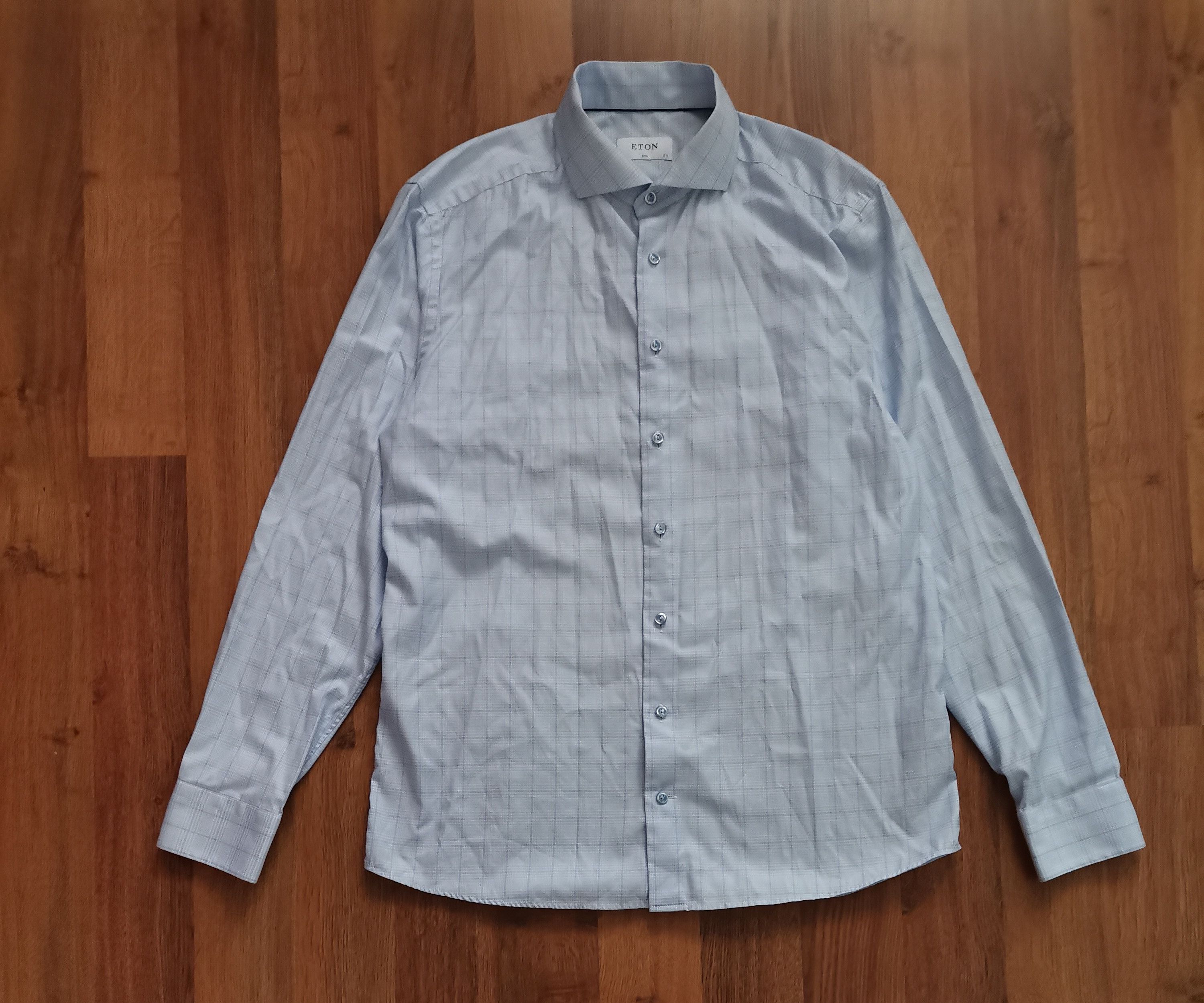Eton Eton Checkered Shirt Size US XL / EU 56 / 4 - 1 Thumbnail