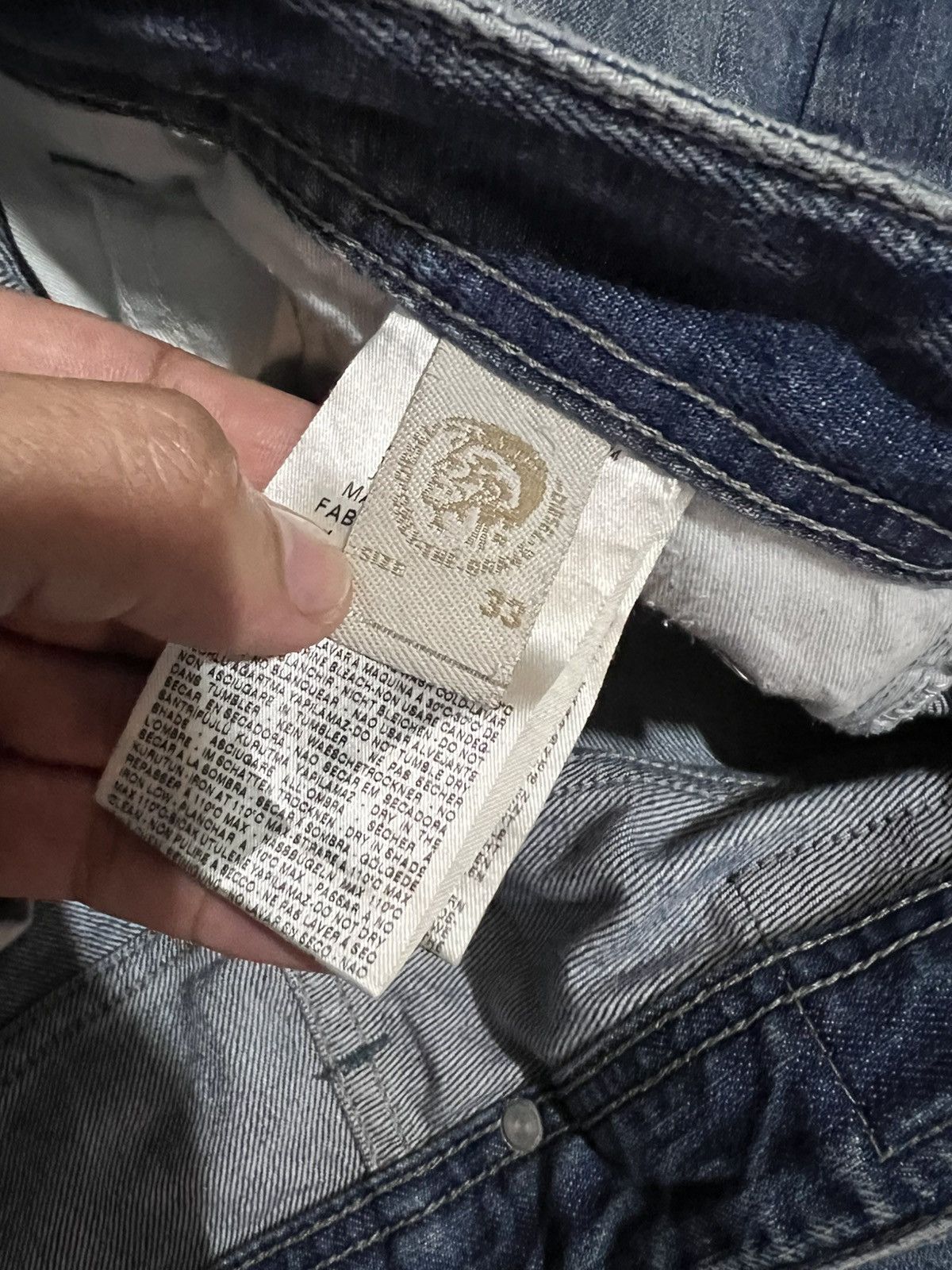Diesel × If Six Was Nine 🌈Baggy🌈Vintage Diesel Industry Distress Jean Size US 35 - 18 Thumbnail