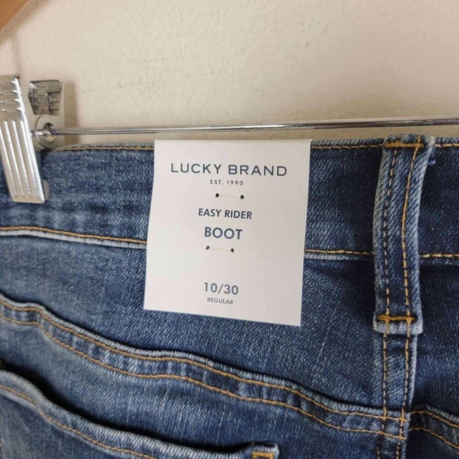 Lucky Brand Lucky Brand Womens Easy Rider Bootcut Jeans Blue Distressed Size 30" / US 8 / IT 44 - 10 Thumbnail