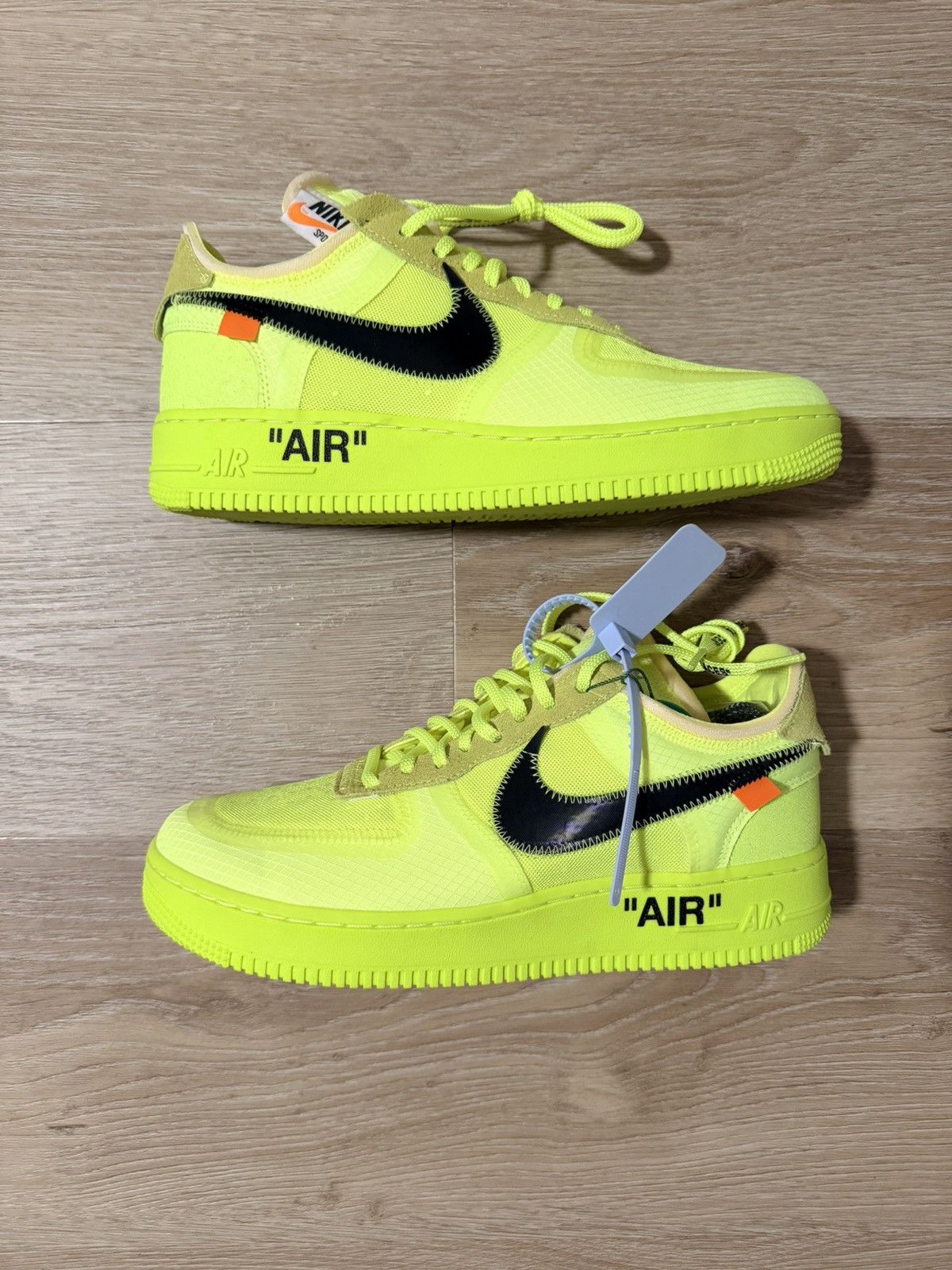 Nike × Off-White **NEW**Air Force 1 Low Off-White Volt Size 9 Size US 9 / EU 42 - 2 Thumbnail