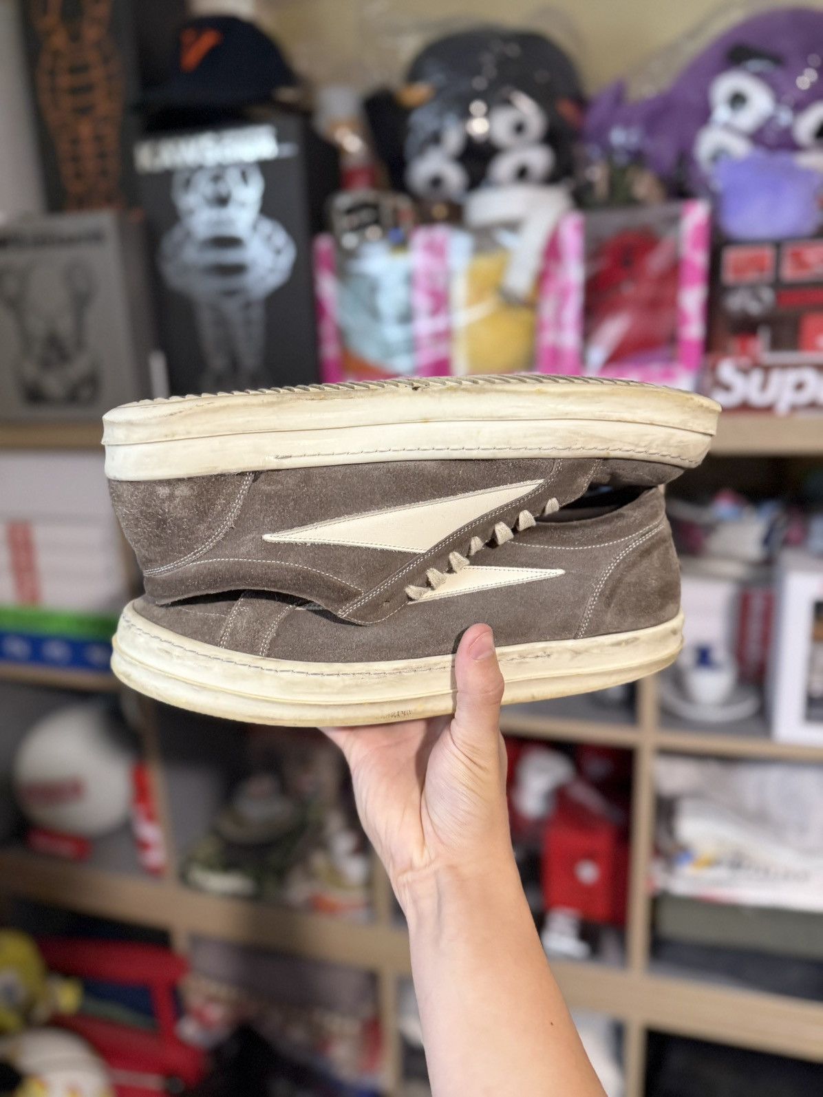 Rick Owens Rick Owens Brown Vintage Suede Sneakers Size US 12 / EU 45 - 4 Thumbnail