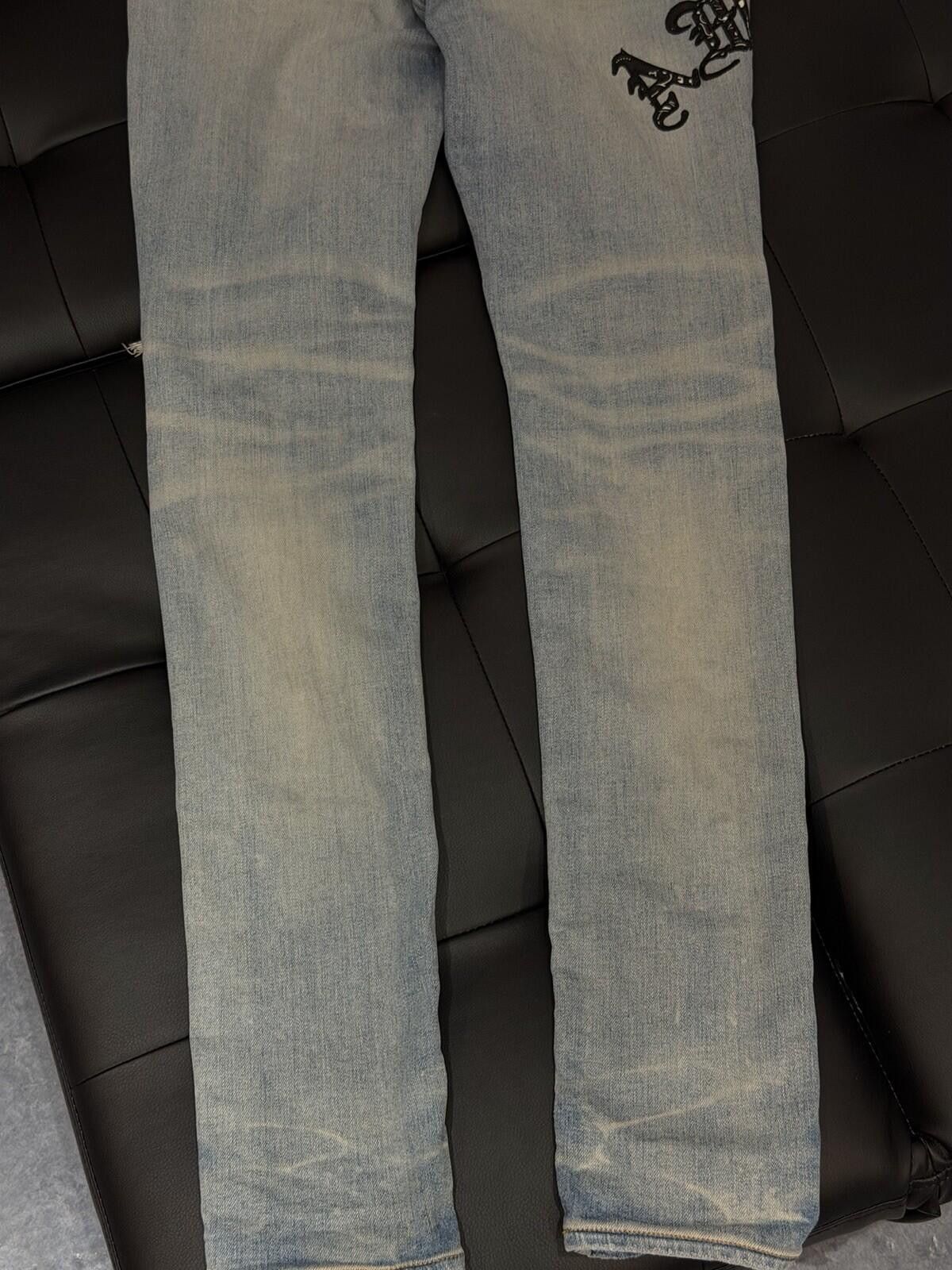 Amiri Size 31 - Amiri Blue Wrap Logo Jeans 100% Authentic Size US 31 - 12 Thumbnail