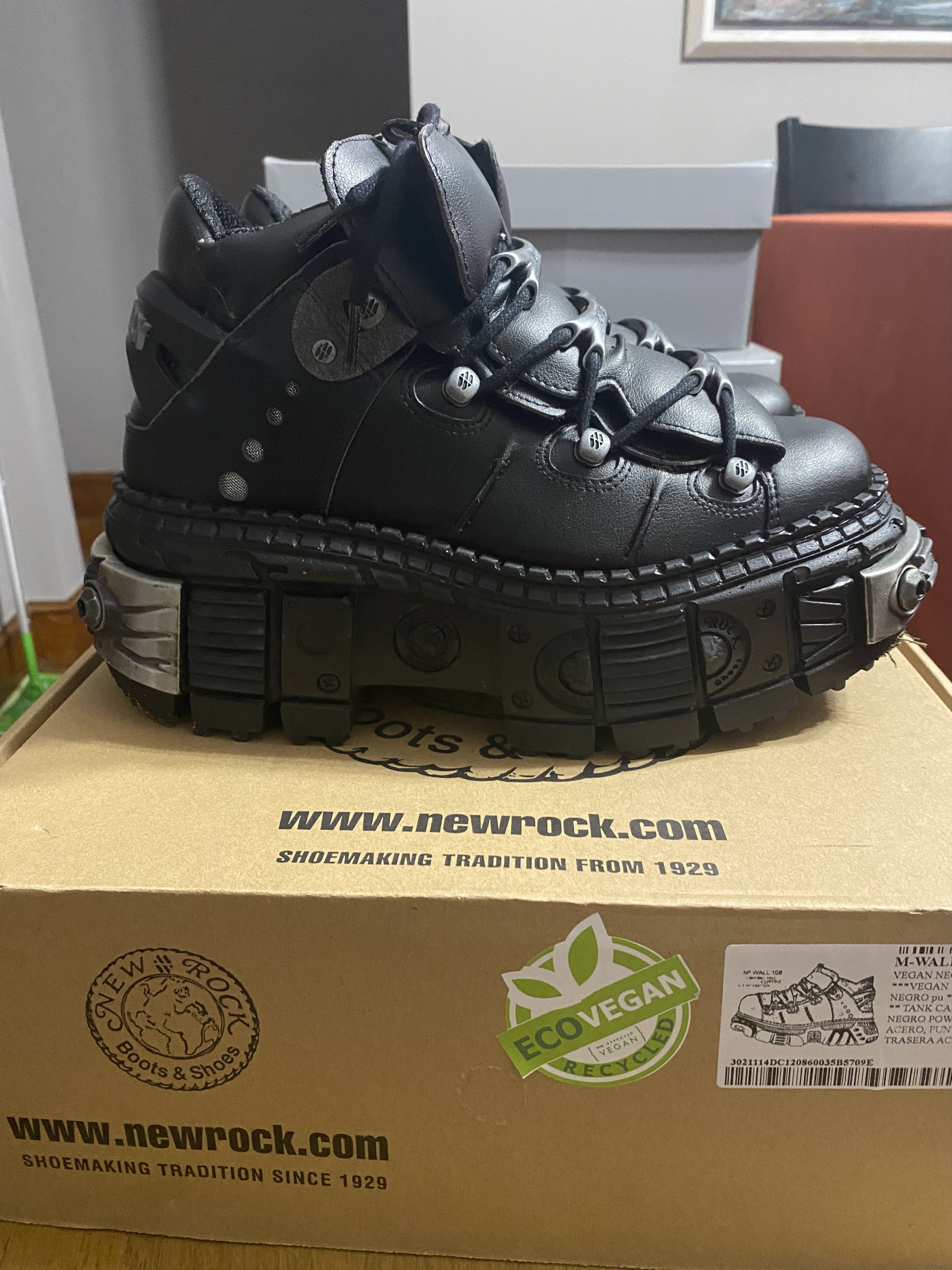 New Rock New Rock M-WALL106-V17 Low Top Platform Booties Size US 10 / EU 43 - 7 Thumbnail