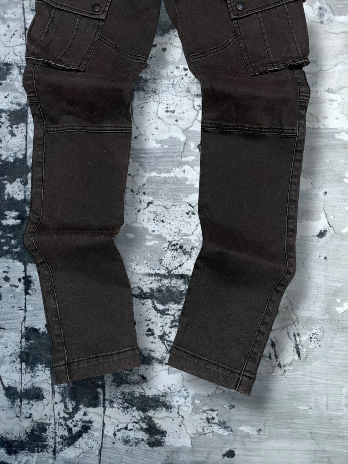 Japanese Brand Vintage 90s Japan Designer Tete Homme Skinny Tactical Cargo Size US 30 / EU 46 - 3 Thumbnail