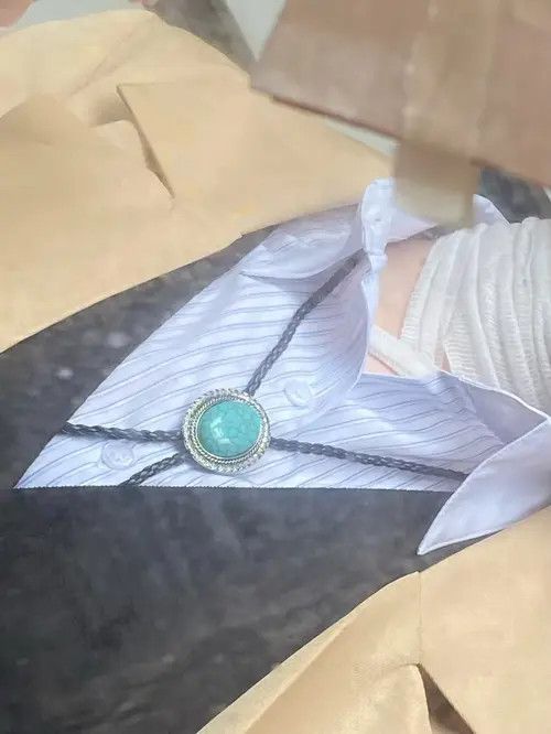 Cowboy Equipment Hikaru x Akira Lucky Charm Agate Gem Pendant Bolo Tie Size ONE SIZE - 5 Thumbnail